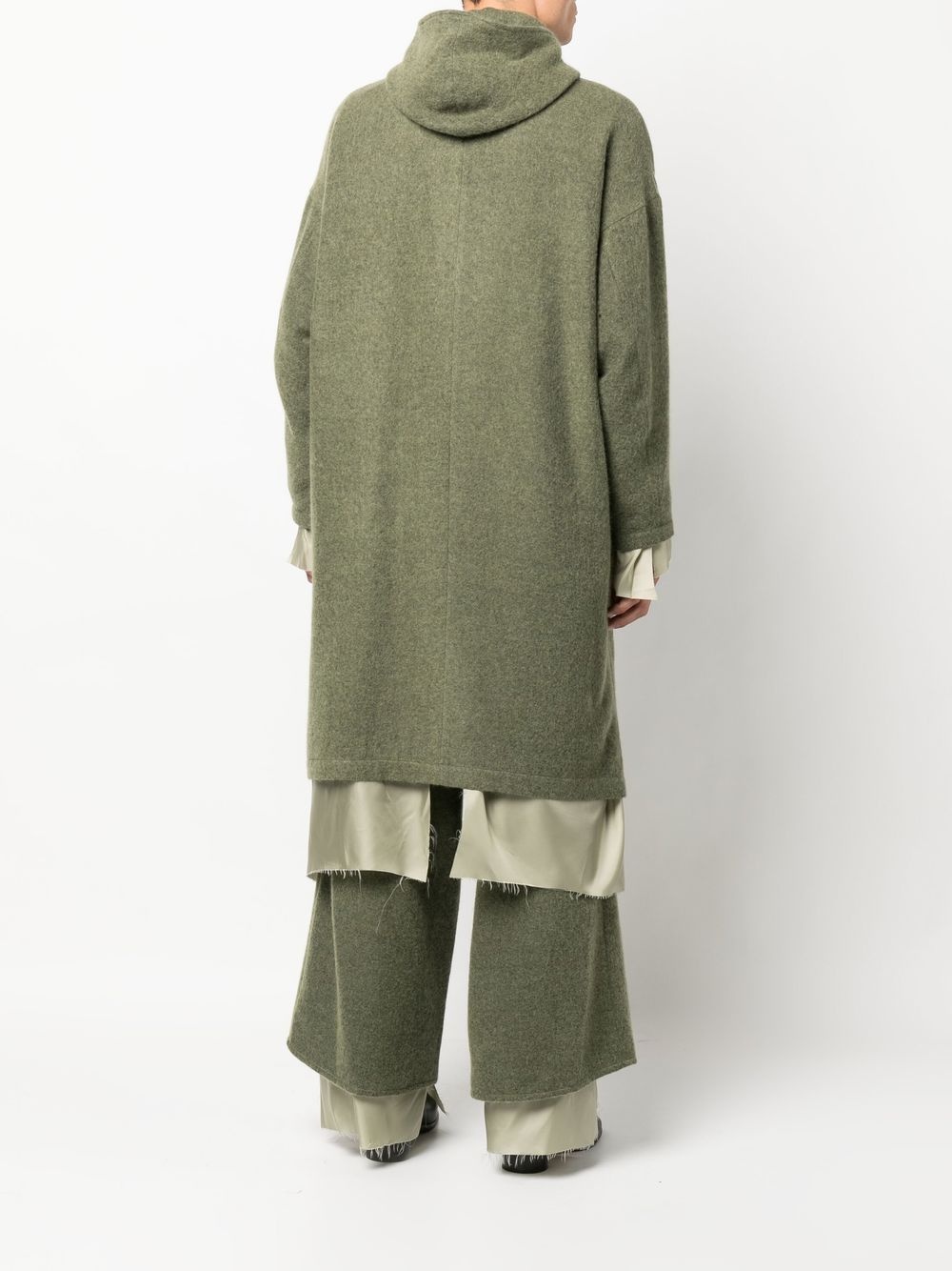 deconstructed single-breasted coat - 4