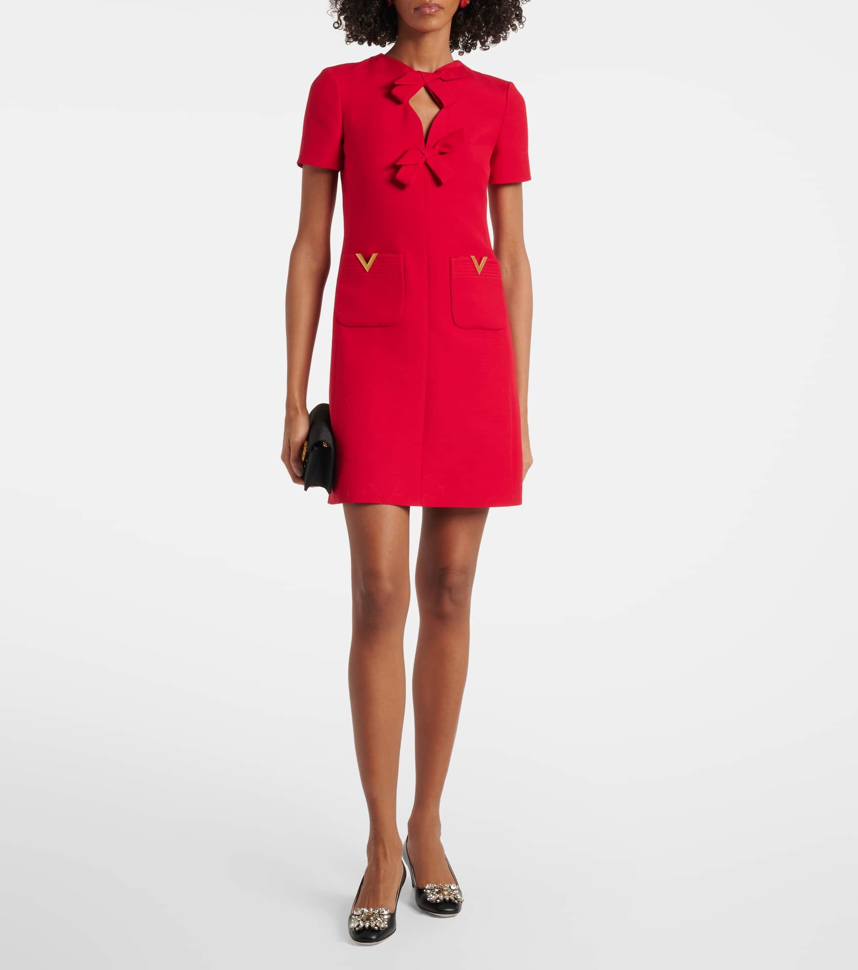 Crepe Couture bow-detail minidress - 2