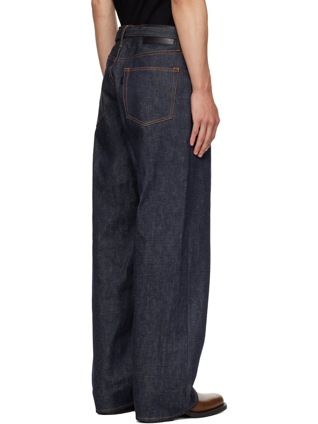 Navy Belted Jeans - 3