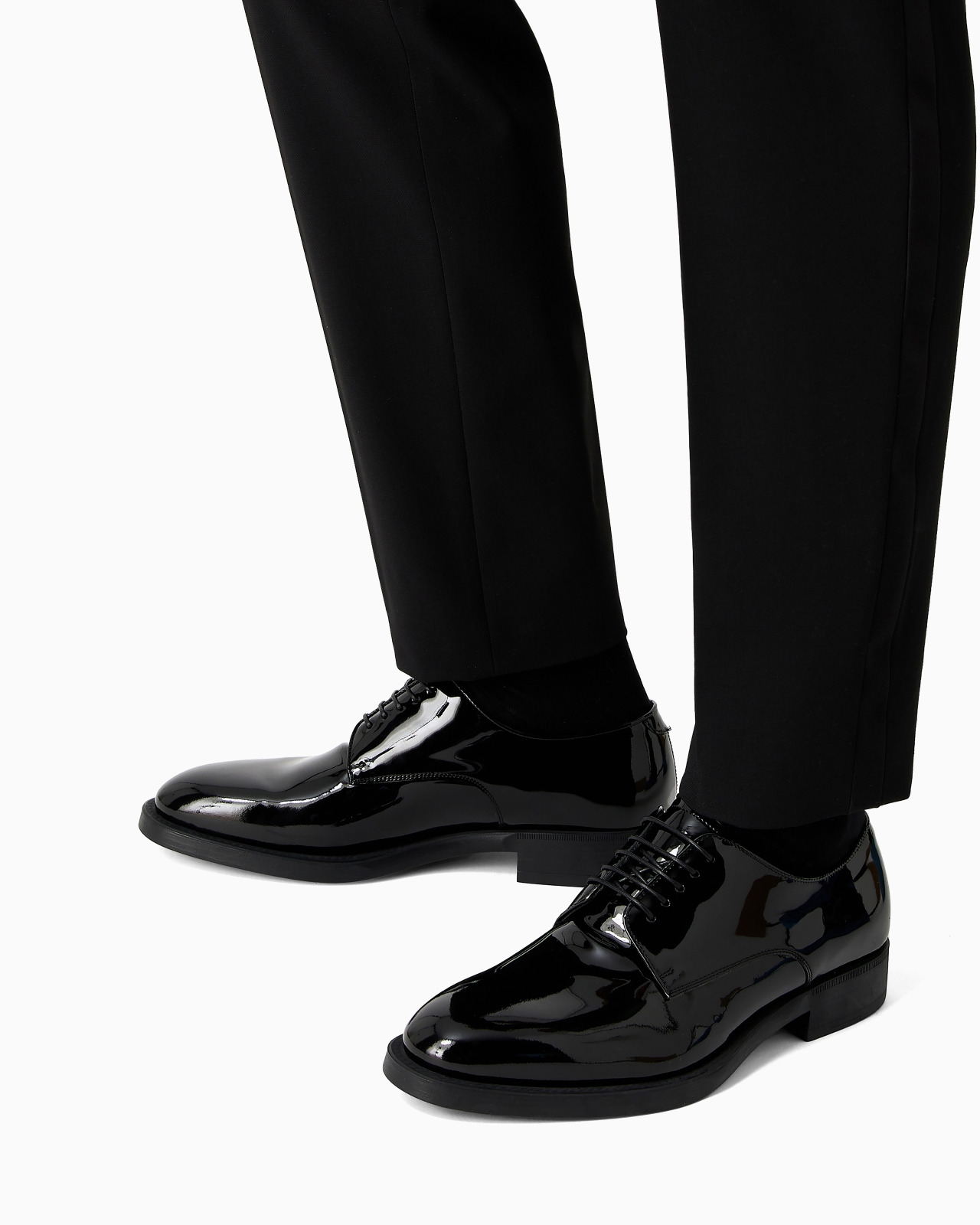 Patent-leather Derby shoes - 5