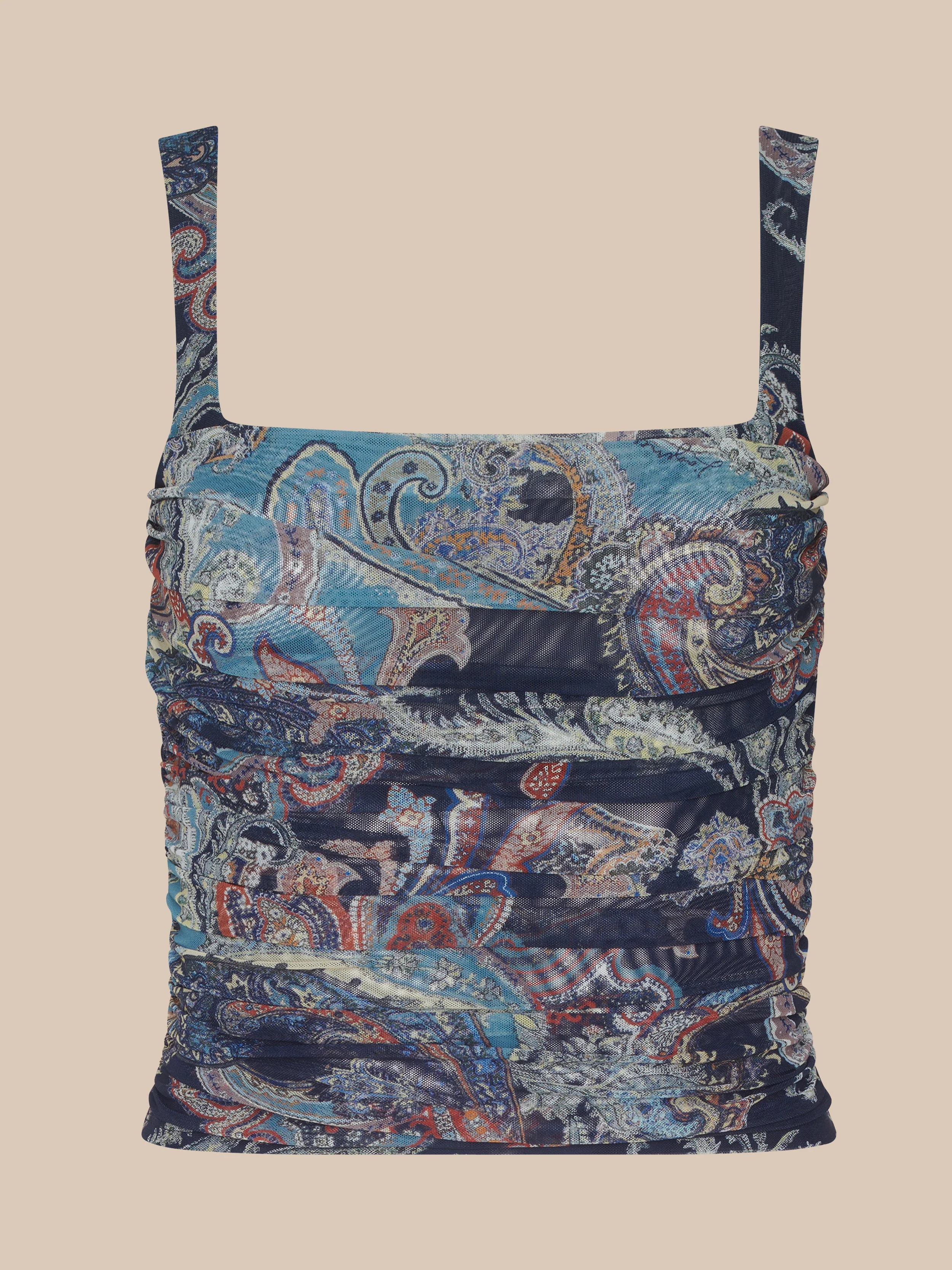 Rasha Shirred Mesh Tank - 1