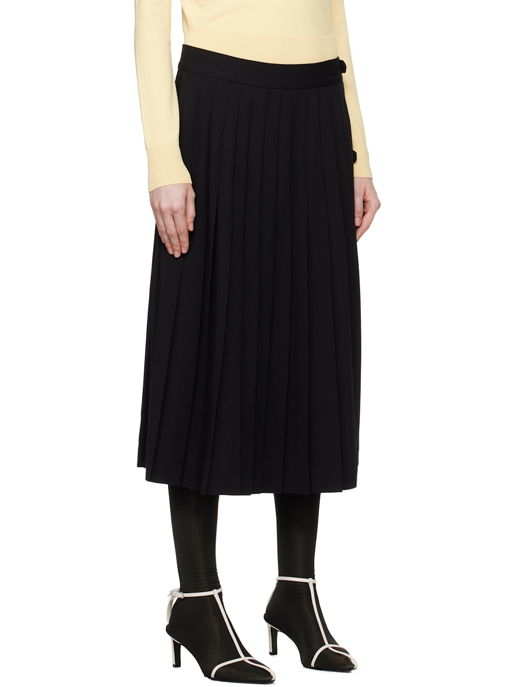 Black Gertrude Midi Skirt - 2