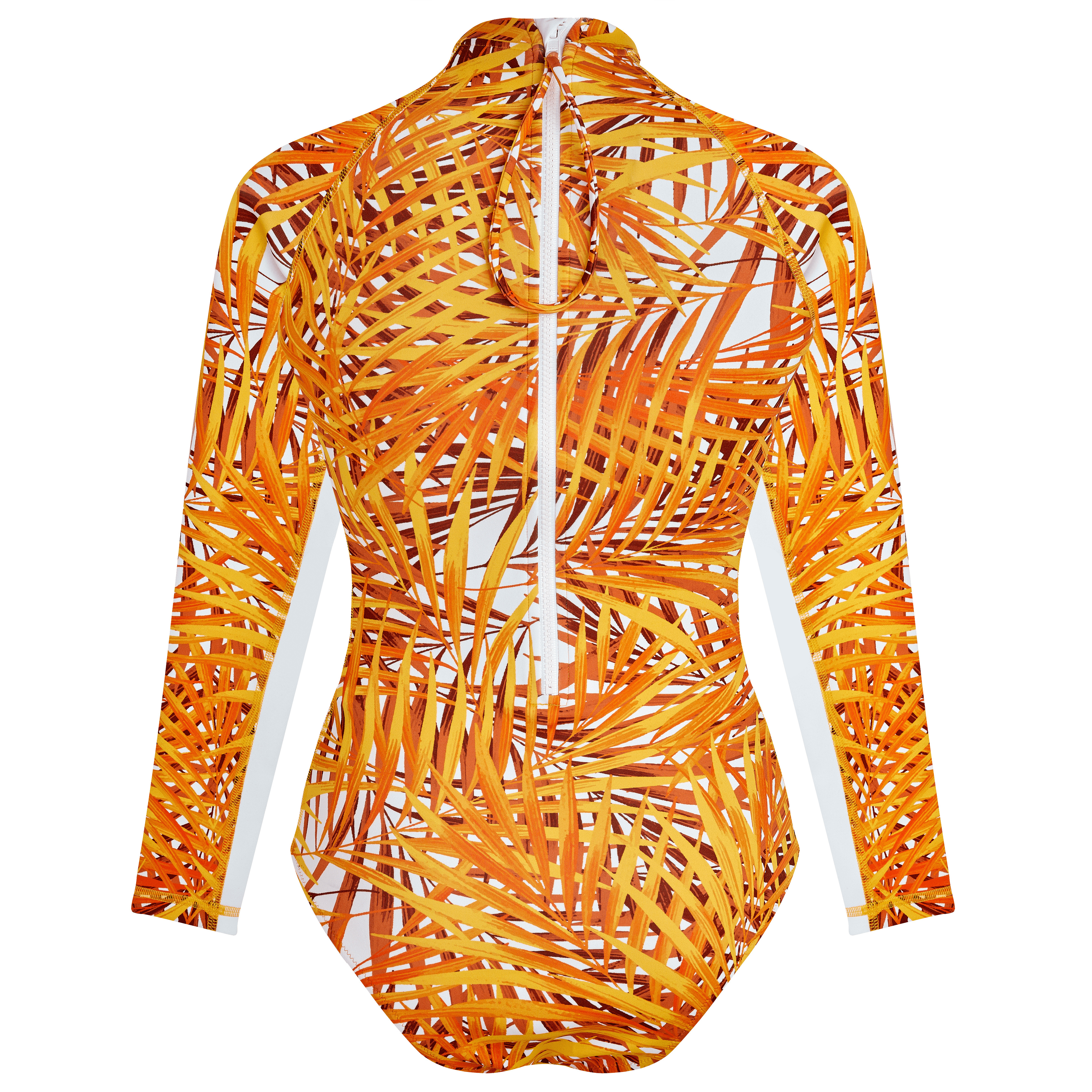 Women UV Protection One-piece Rashguard Palm Leaves - 2