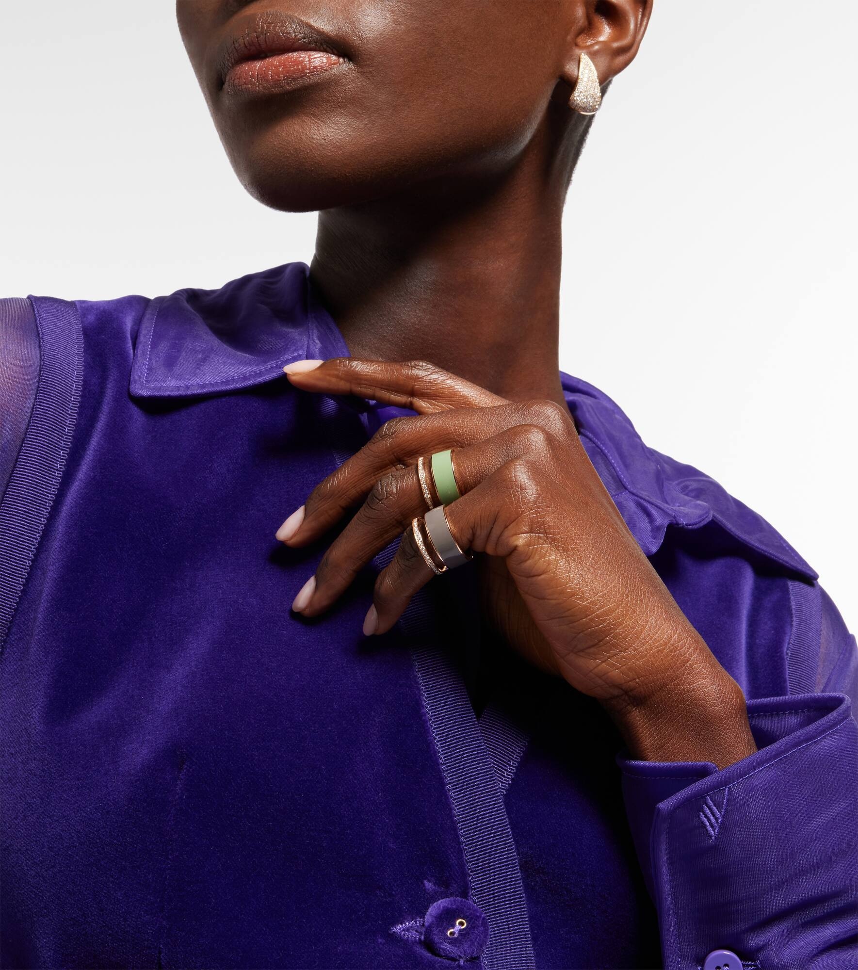Berbere Chromatic 18kt rose gold ring with diamonds - 5