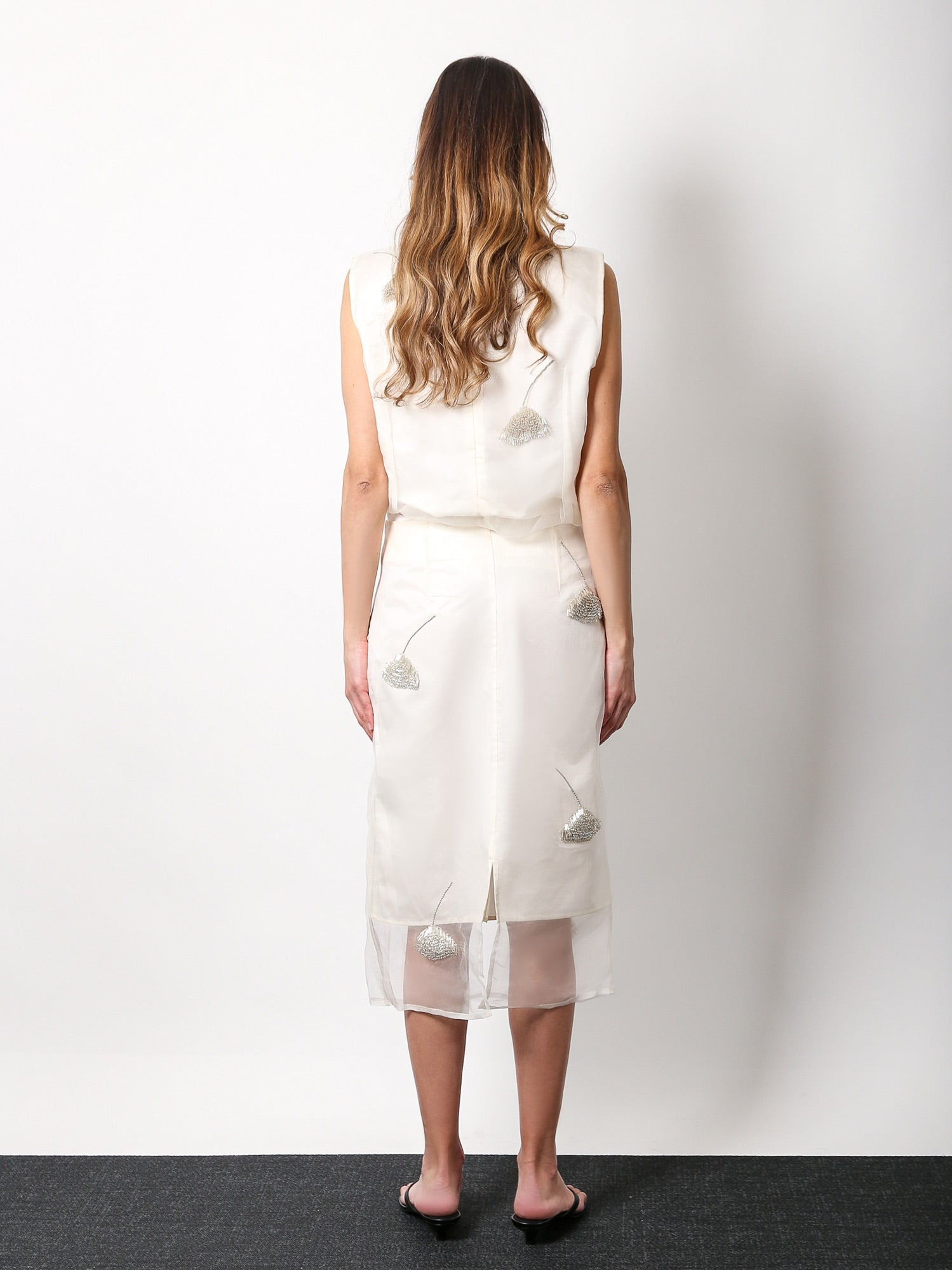 Rohe Silk Skirt With Jewel Details - 3