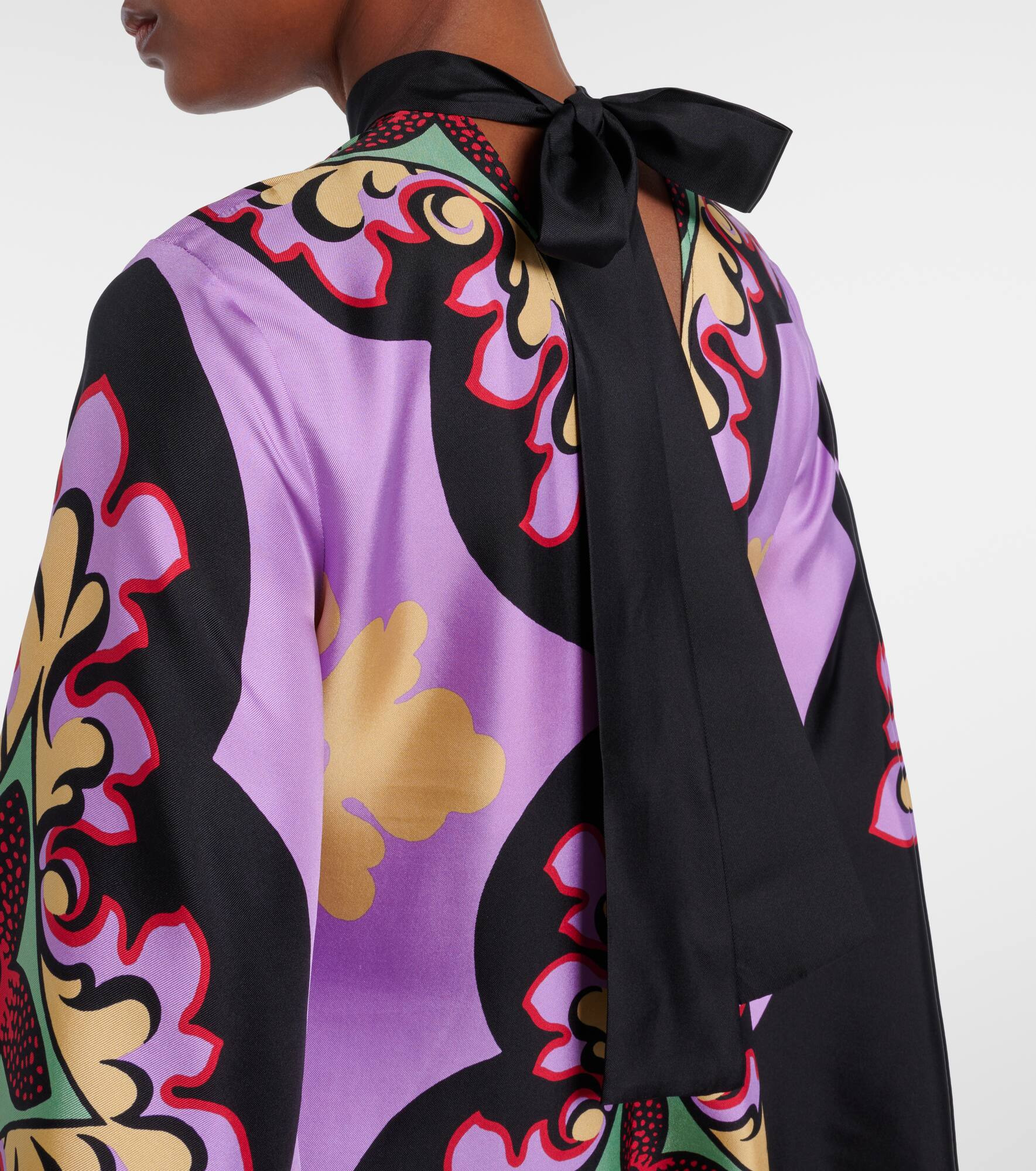 Palazzo Placée silk twill maxi dress - 6