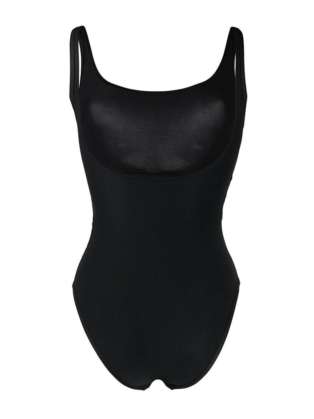 stitched panel swimsuit - 2