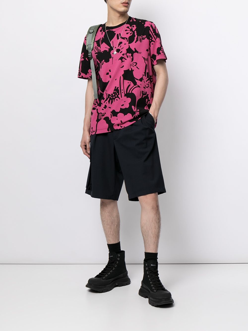 abstract-pattern short-sleeve T-shirt - 2