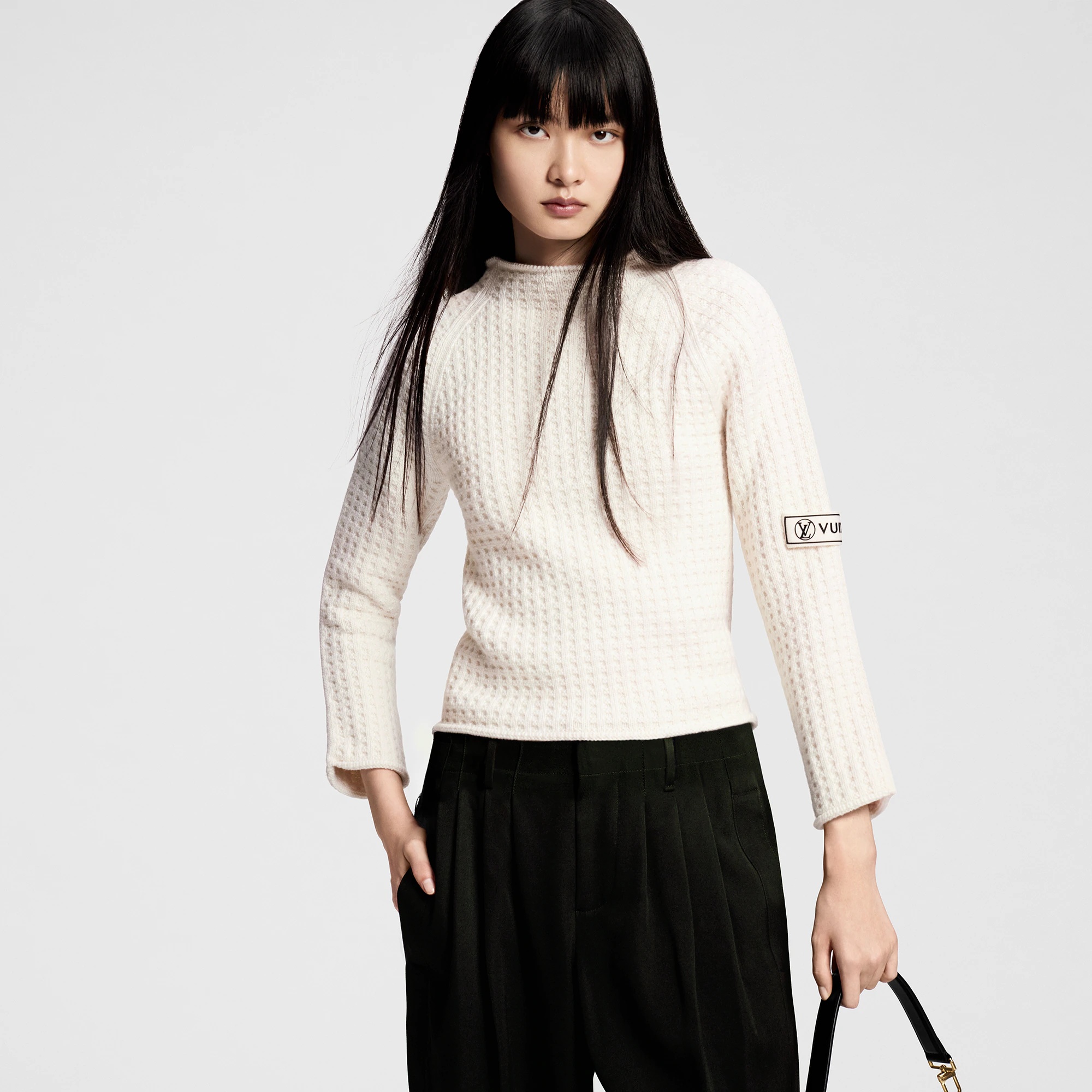 Waffle Knit Pullover - 5