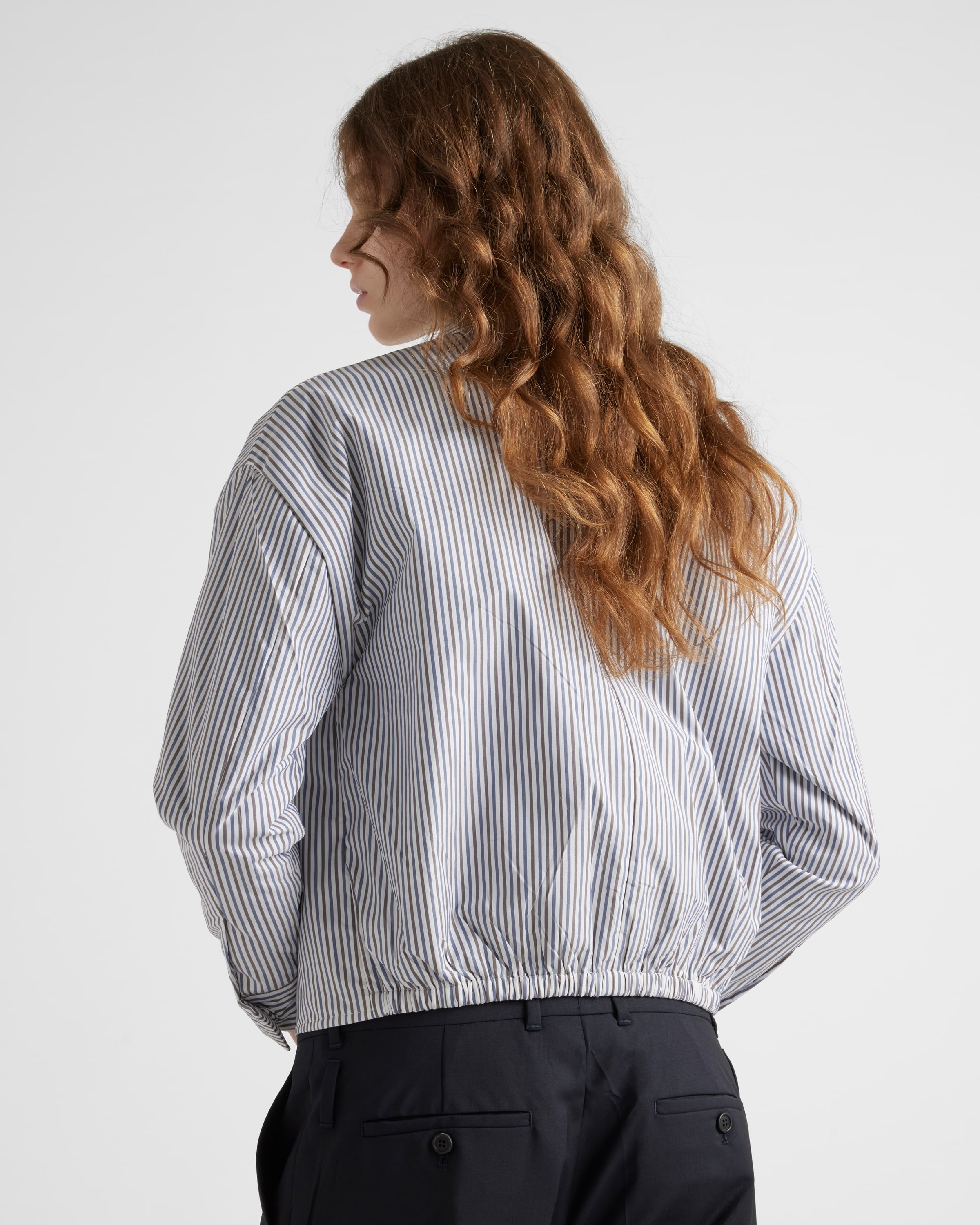 Striped poplin blouson jacket - 5