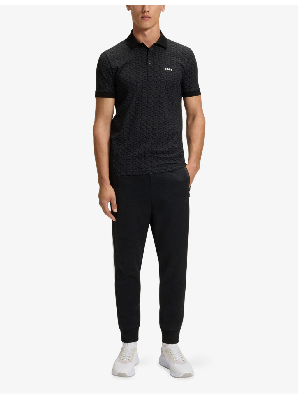Graphic-Print Logo-Embroidered Stretch-Cotton Polo - 2