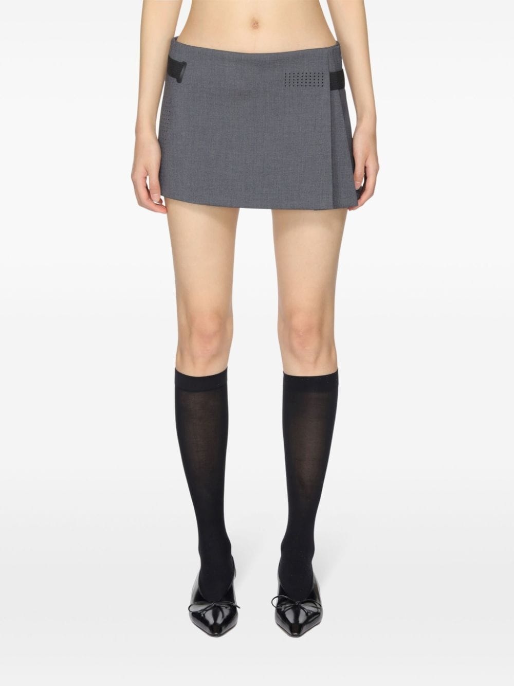 pleated wrap miniskirt - 5
