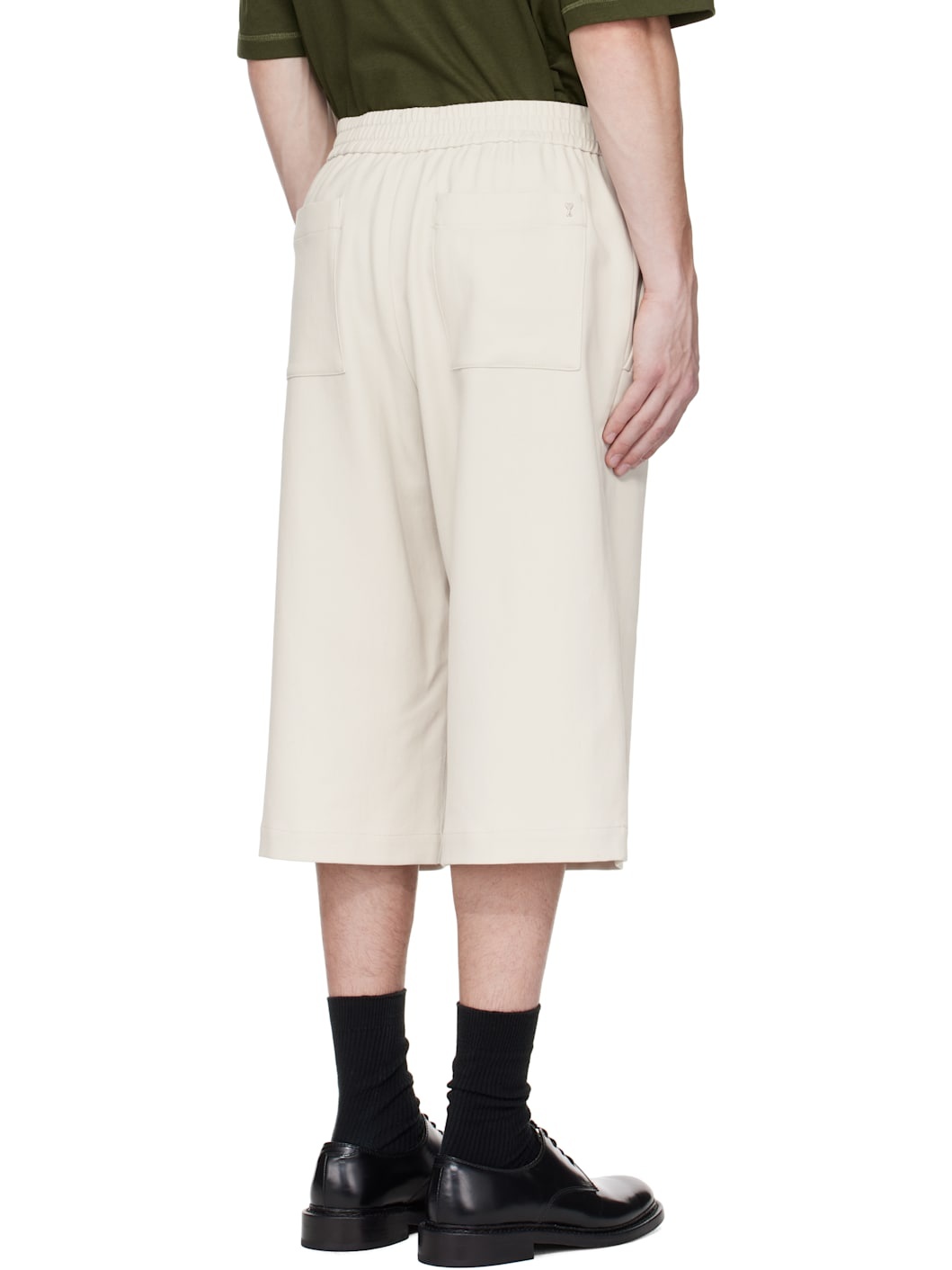 Gray Elasticated Large Shorts - 3