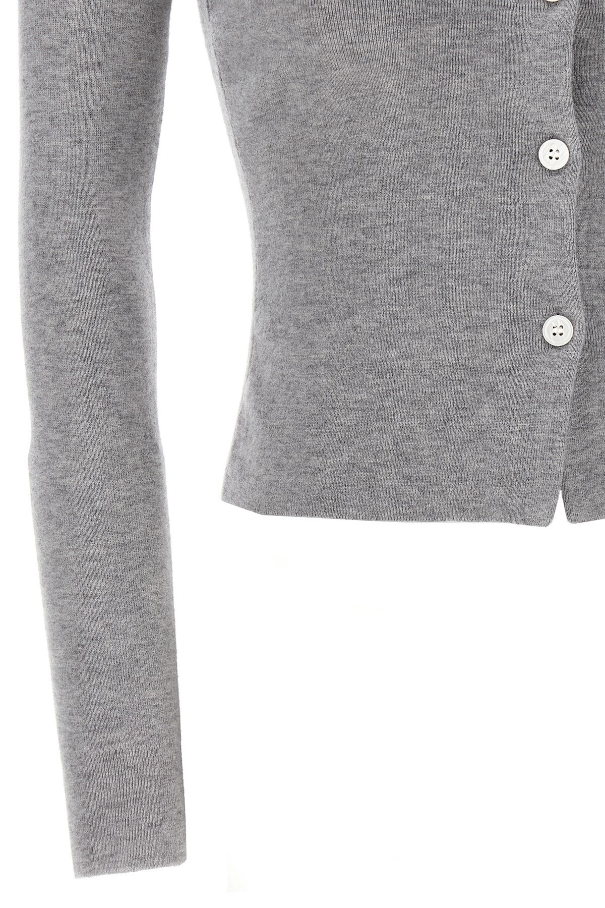 'Grey Merino Wool' cardigan - 4