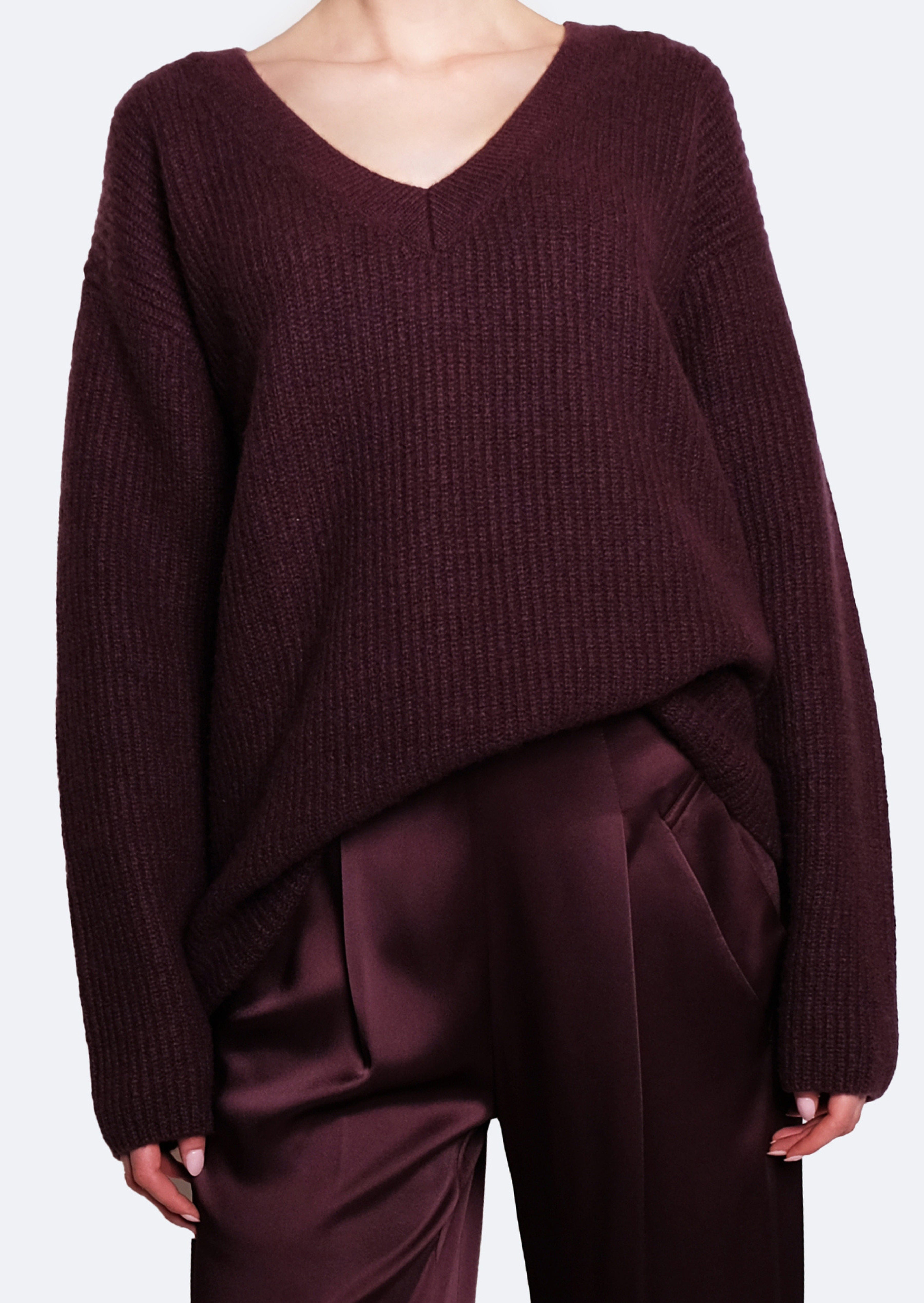 Cashmere V Neck Sweater - 5