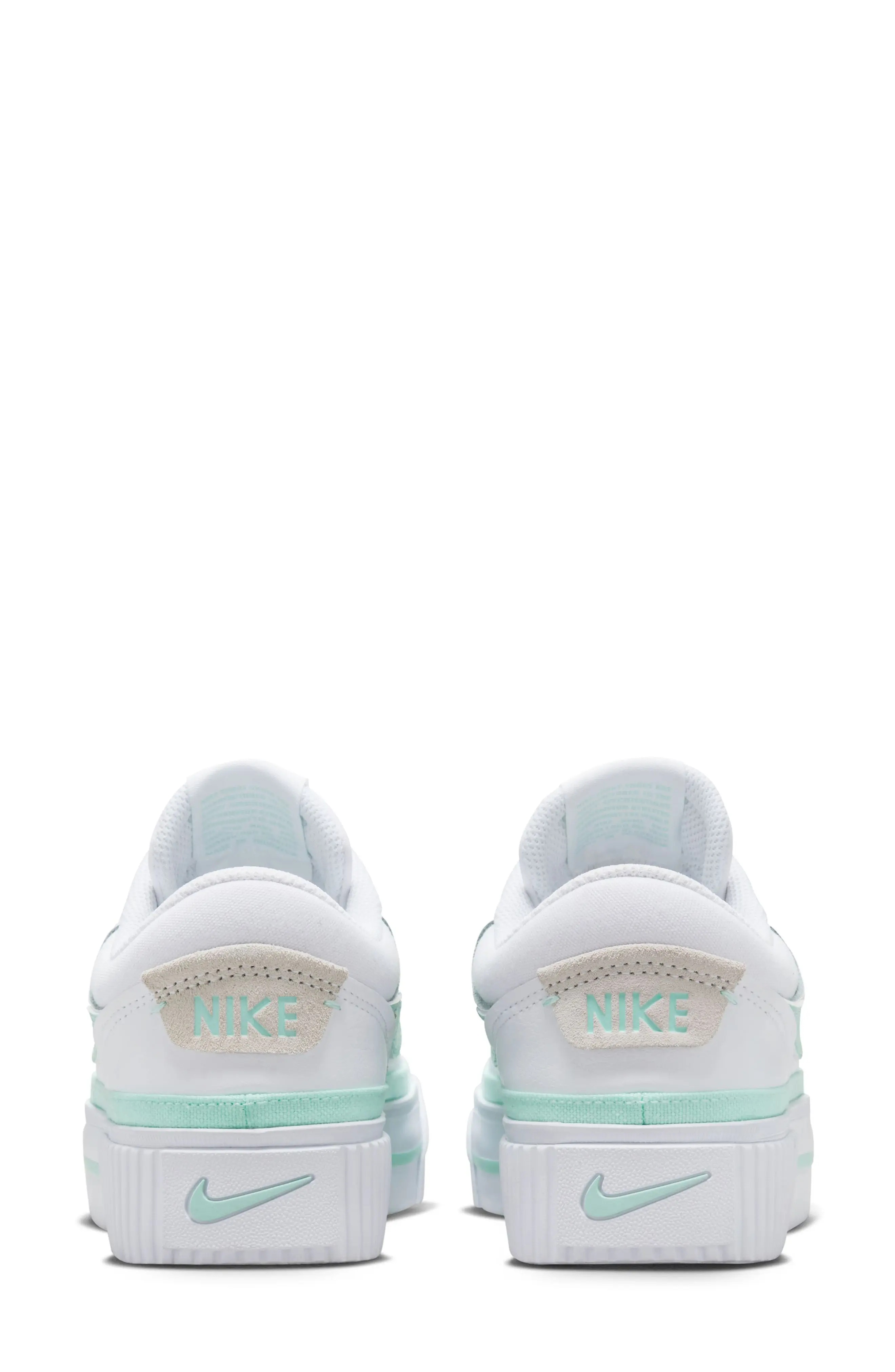 Court Legacy Lift Sneaker in White/Mint/Green - 5