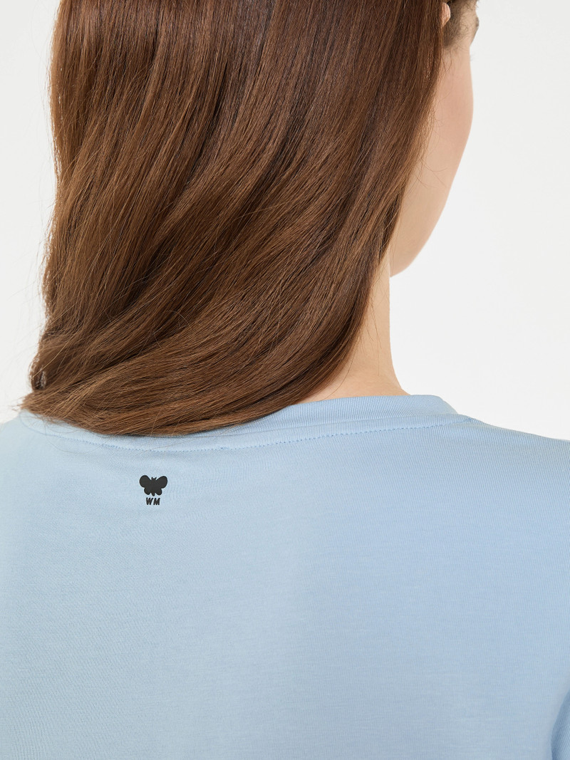 MULTIB Basic cotton jersey T-shirt - LIGHT BLUE 6