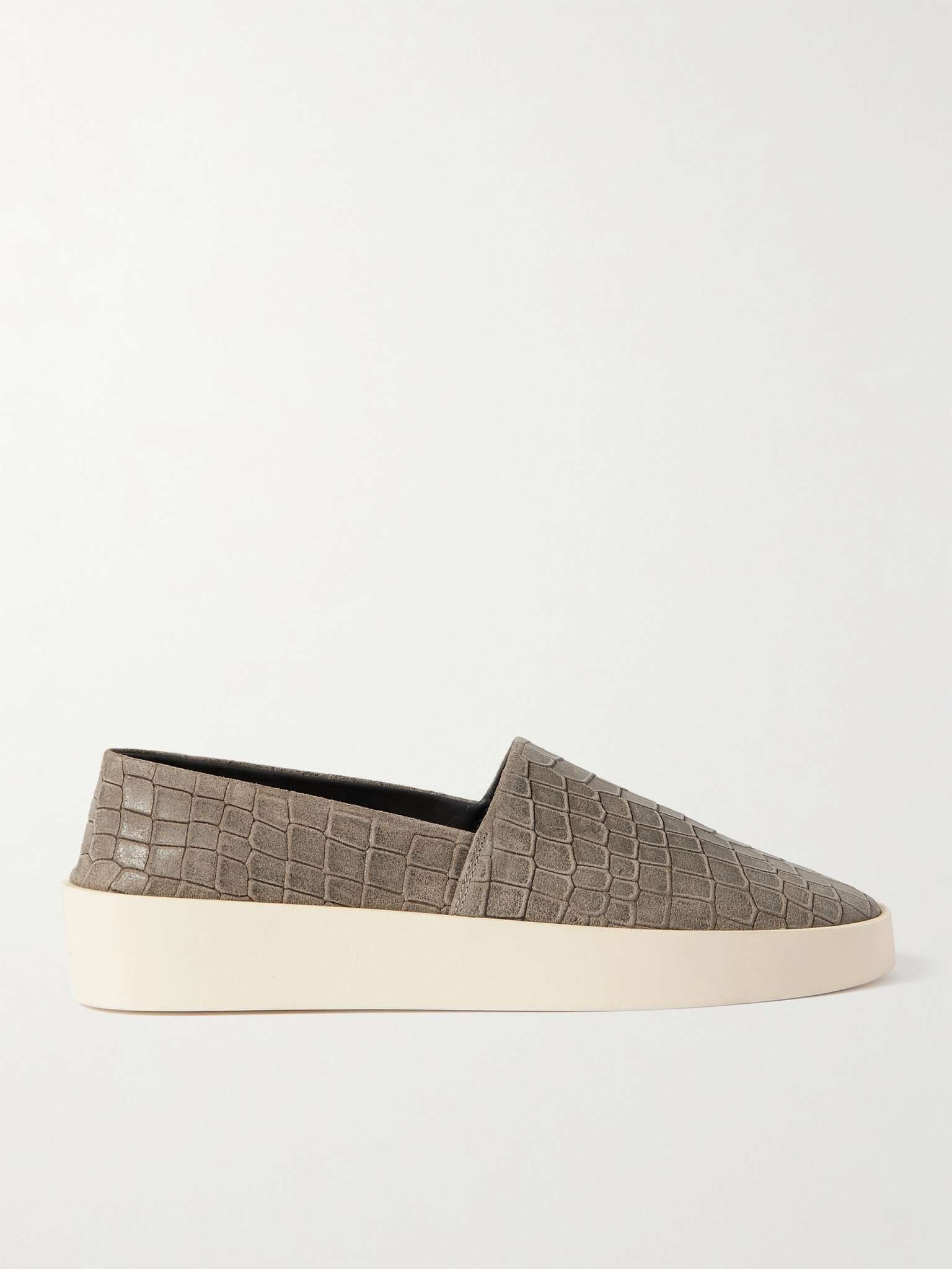 Croc-Effect Leather Espadrilles - 1