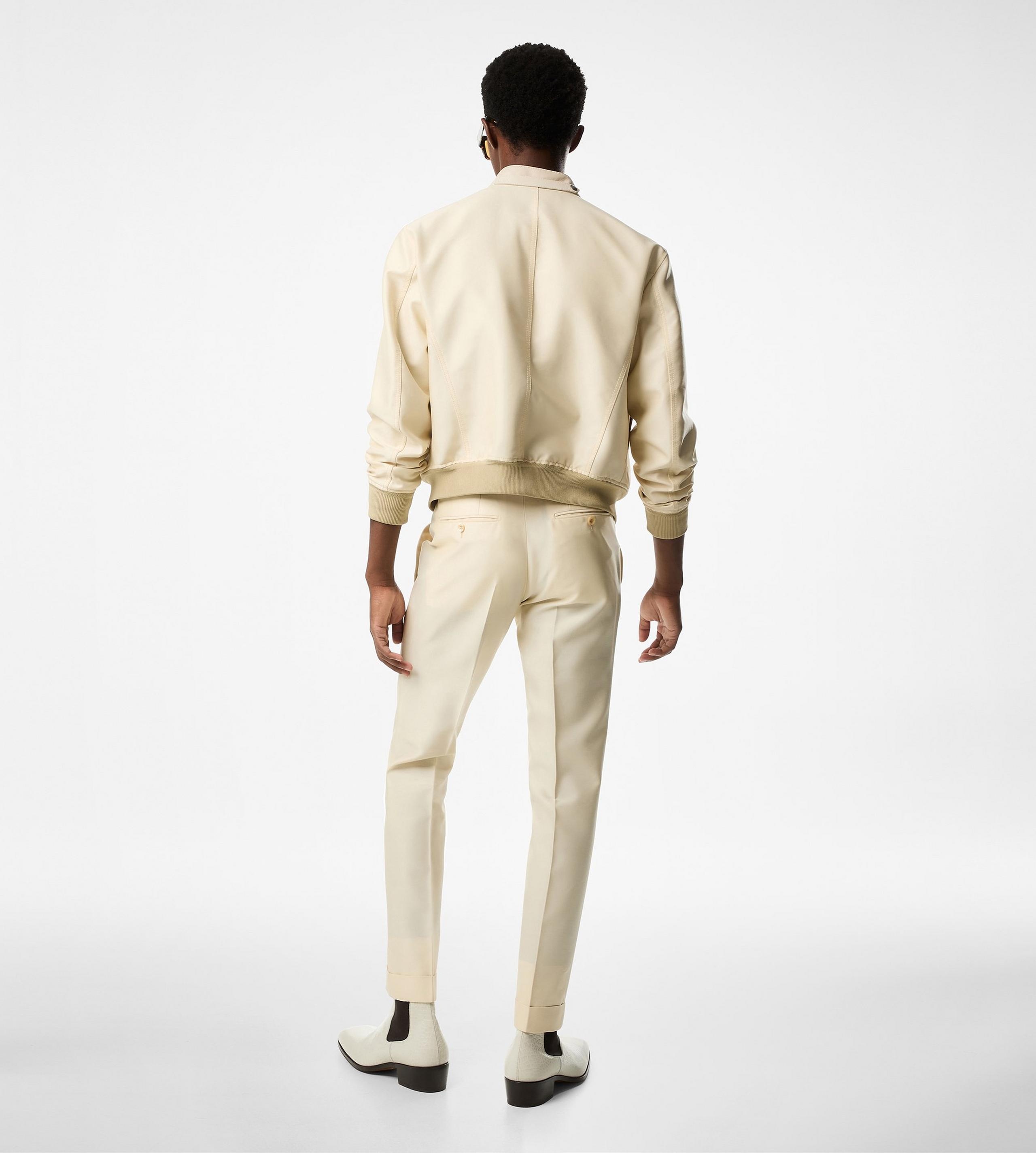 WOOL SILK FAILLE ATTICUS TROUSER - 3