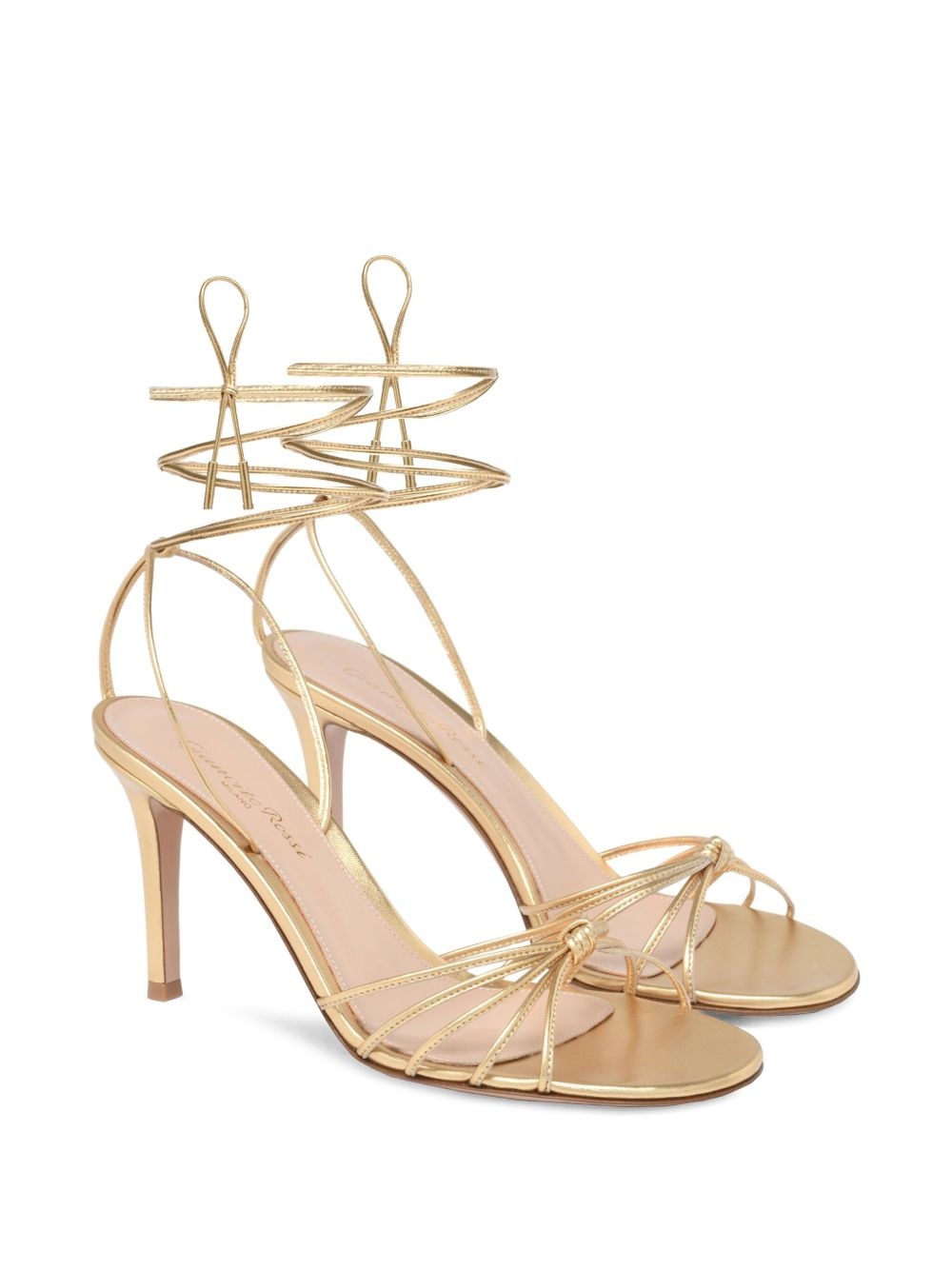 knot-detail lace-up sandals - 2
