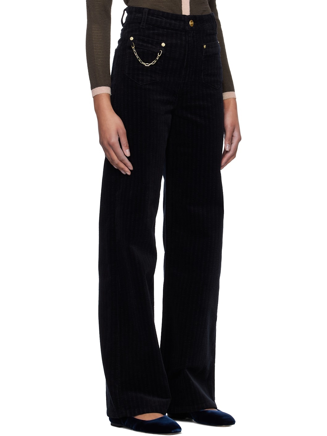 Black Corduroy Magny Trousers - 2