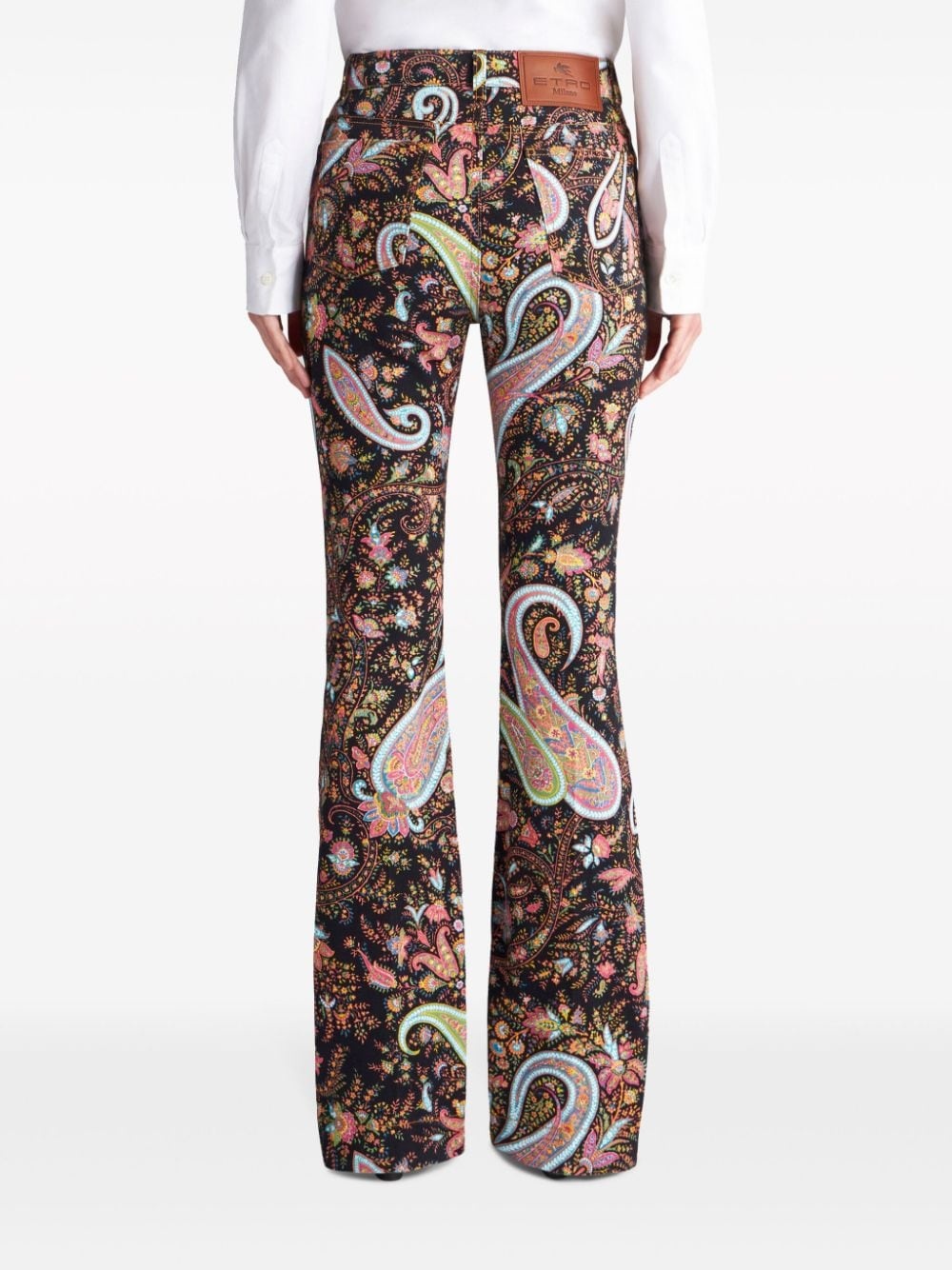 paisley-print flared trousers - 4