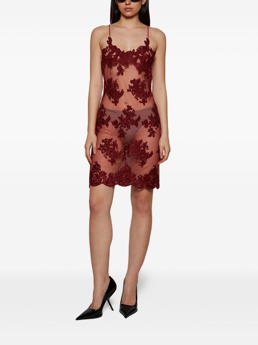 lace-detailing dress - 2