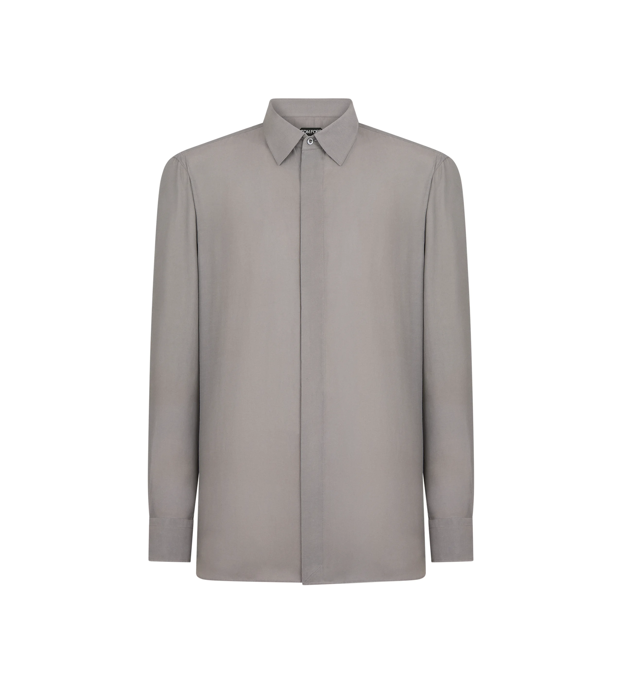 COTTON SILK WASHED TWILL FLUID FIT SHIRT - 1