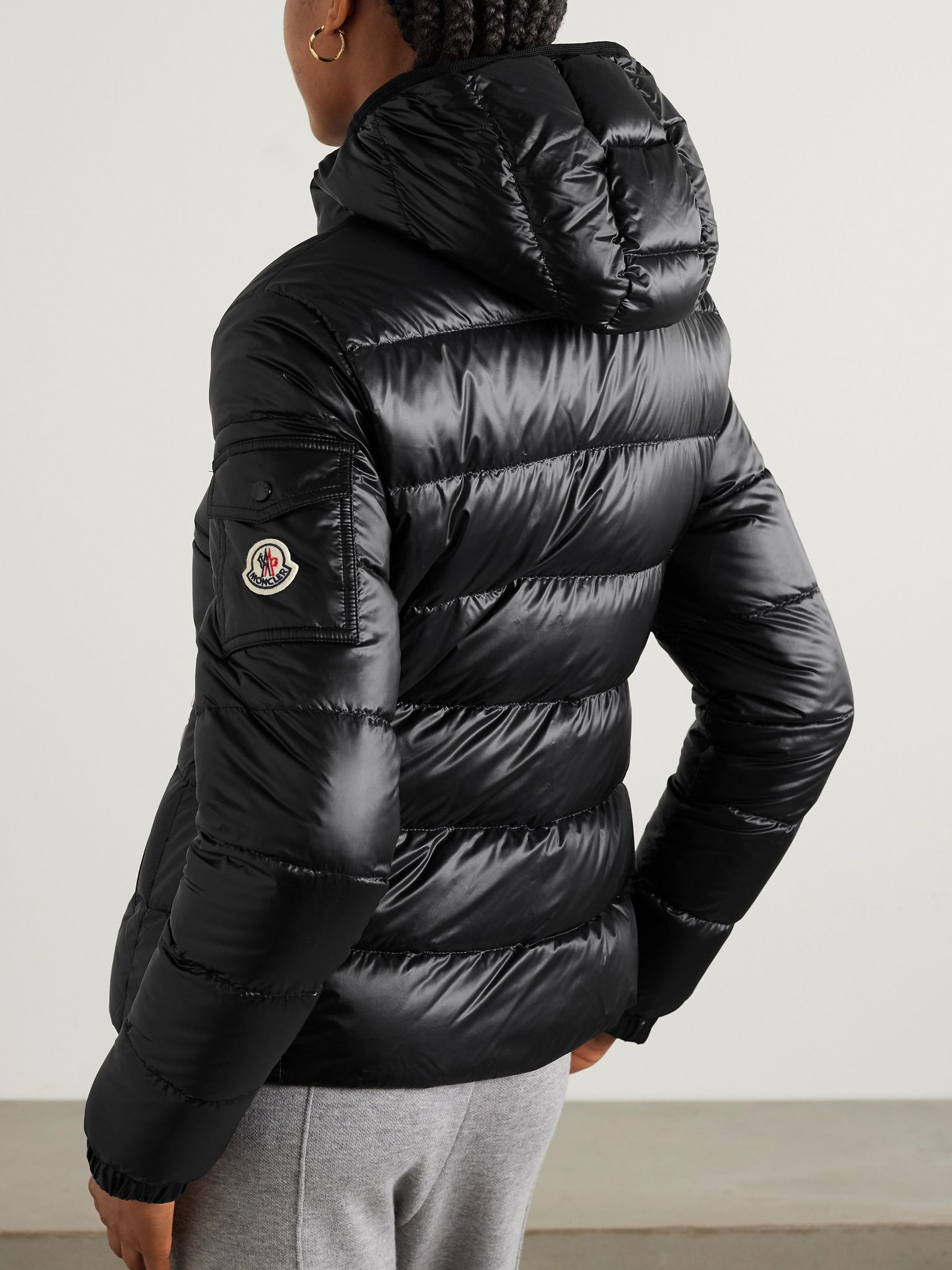 Gles hooded quilted shell down jacket Black - 4