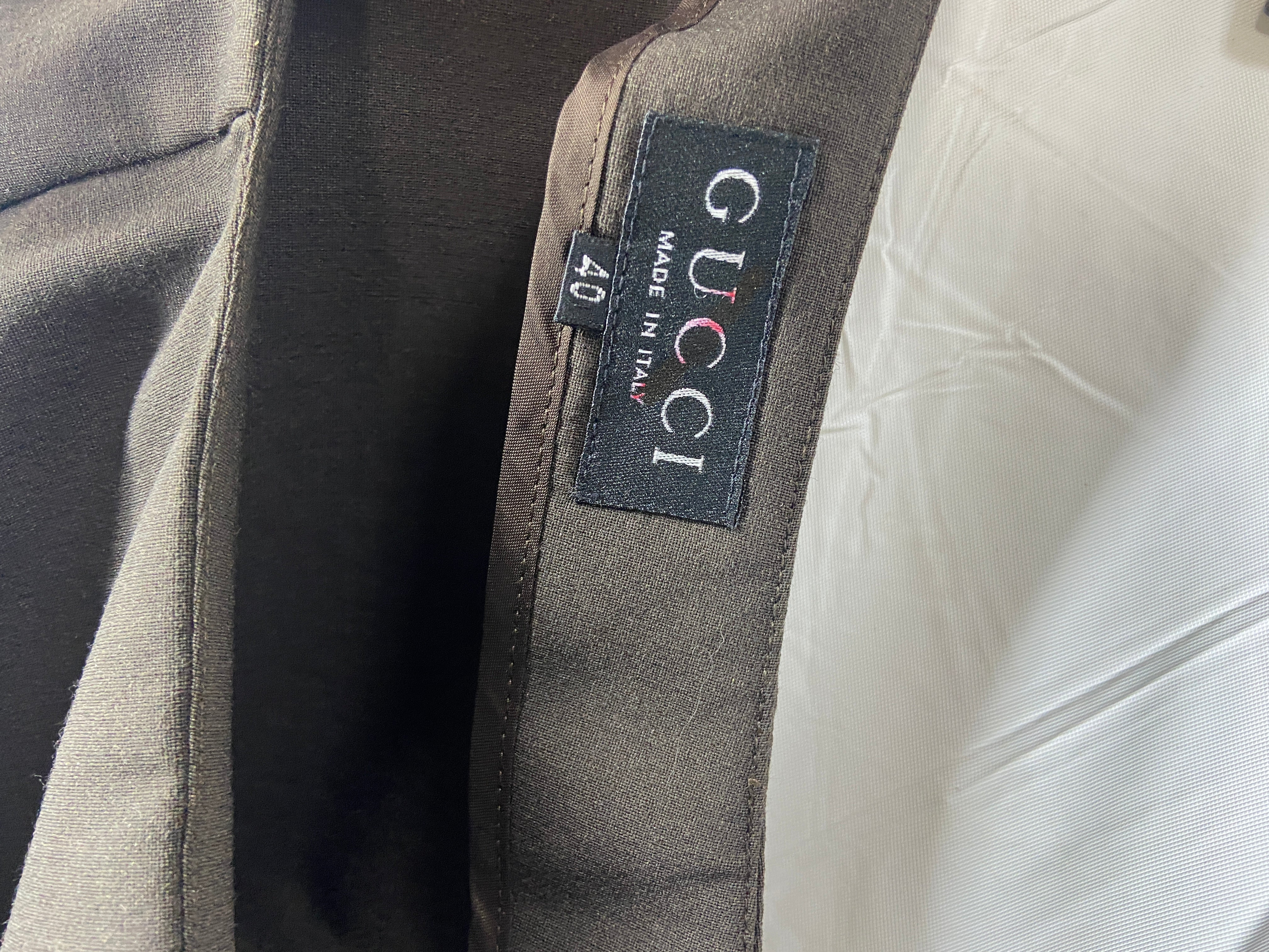 Gucci 1997 tom ford brown wool skirt 40 - 7