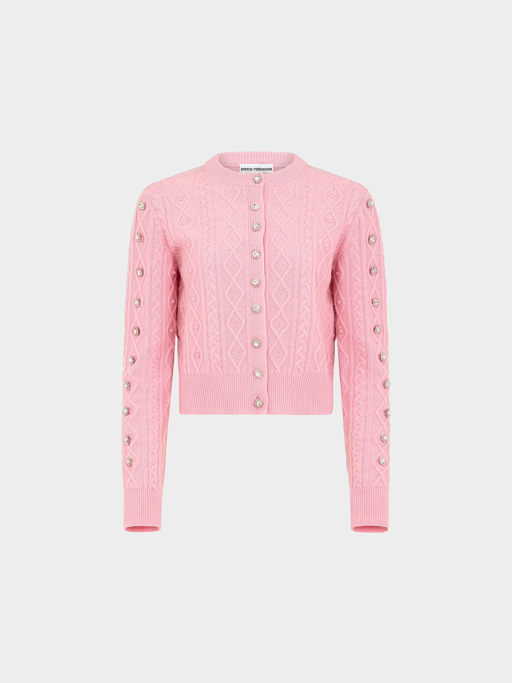 PINK RHINESTONE CARDIGAN - 1