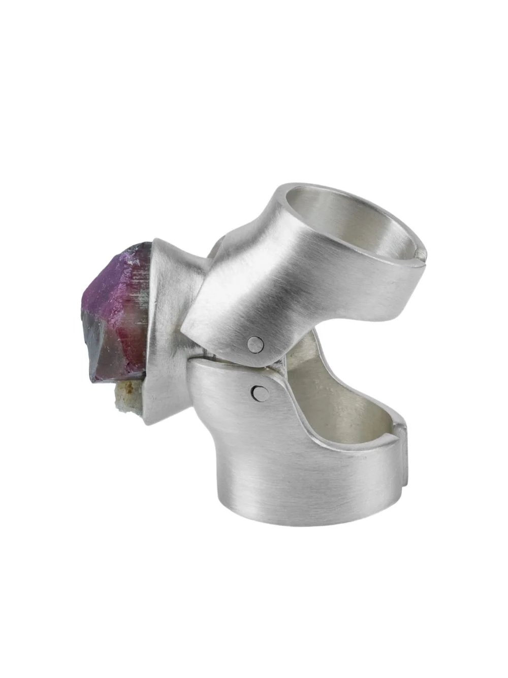 x Fangophilia sterling silver elbaite ring - 1