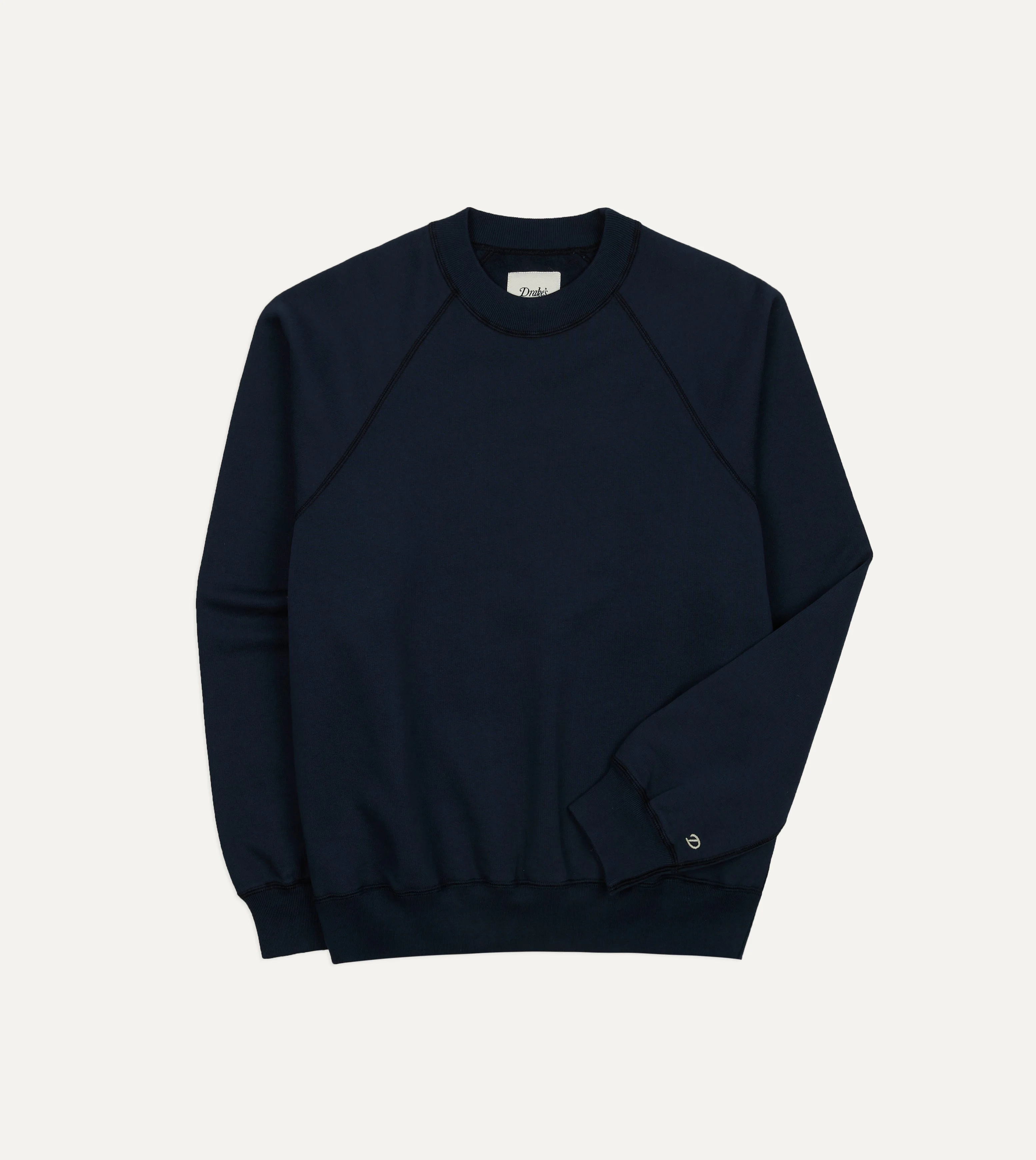 Navy Cotton Raglan Sweatshirt - 1