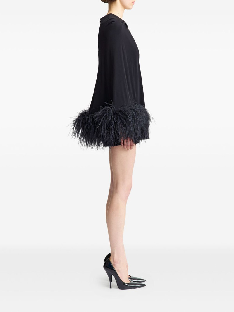 feather trim mini dress 3