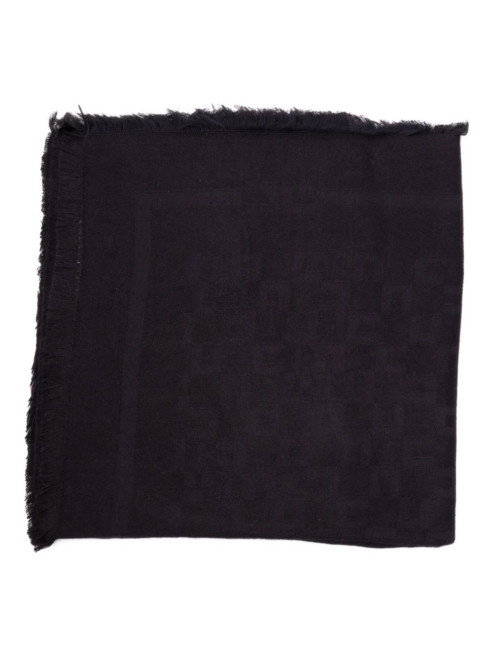 jacquard-logo fringed-edge scarf - 1