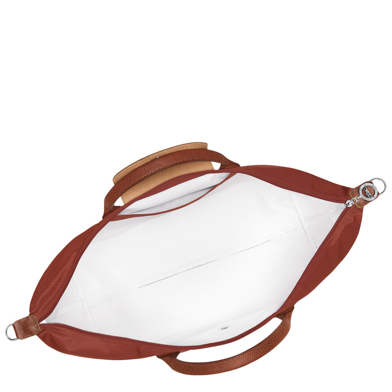 Le Pliage Green Travel bag expandable Chestnut - Recycled canvas 6