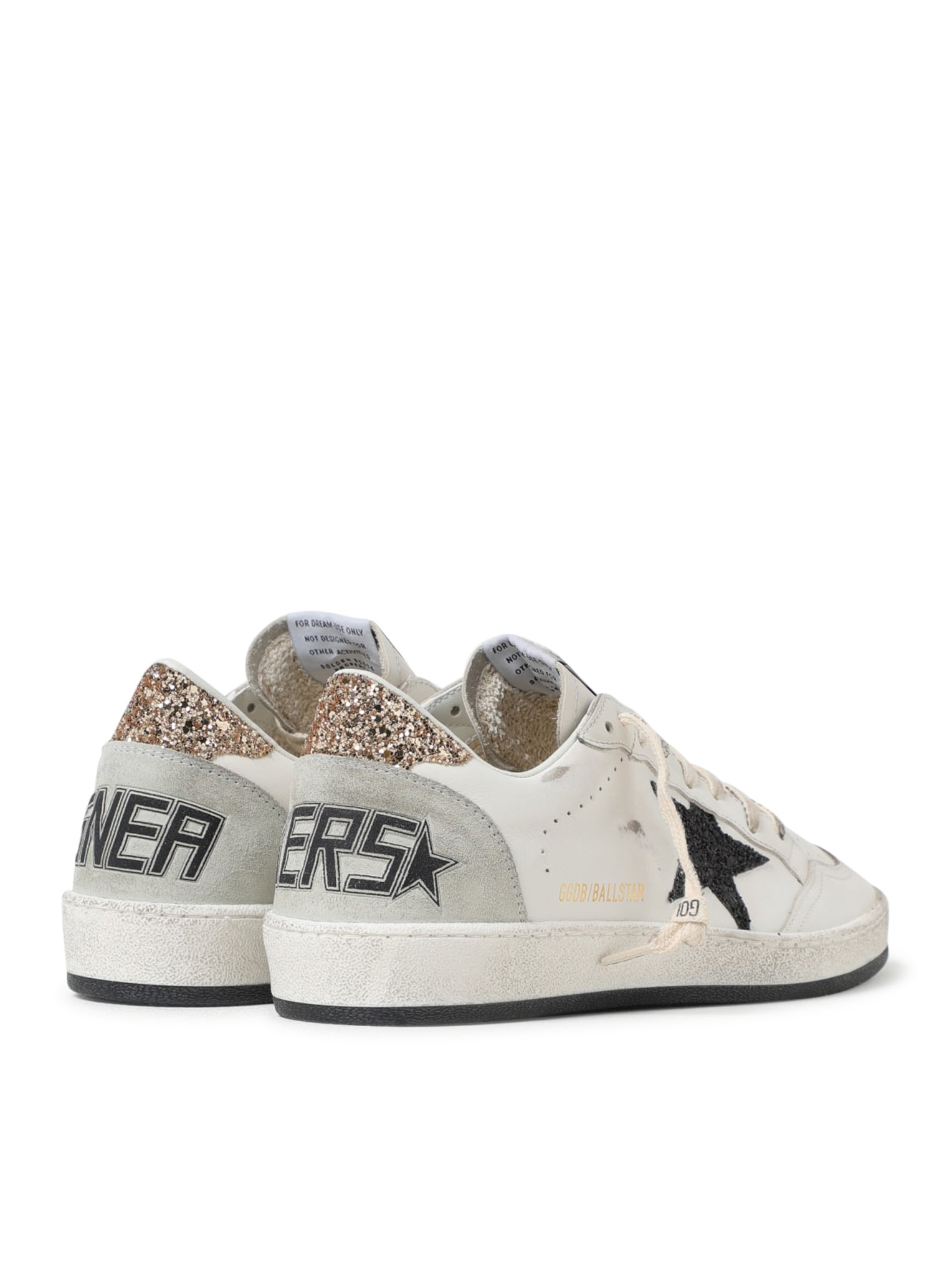 BALL STAR SNEAKERS IN LEATHER AND GLITTER - 3
