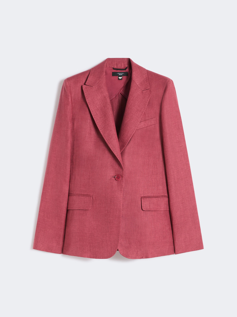 NALUT Linen canvas blazer - CHERRY 1