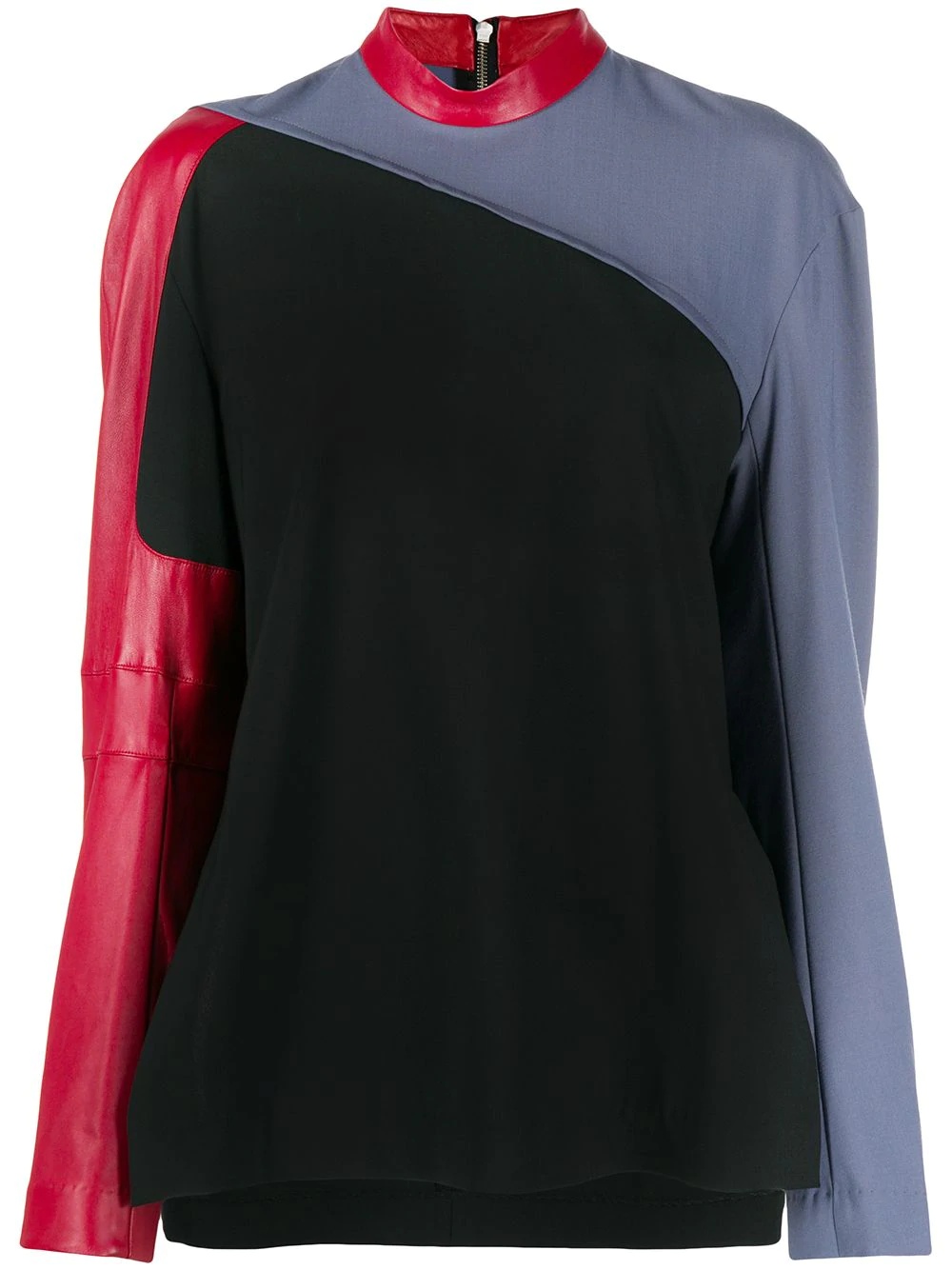 panelled colour-block sweatshirt - 1