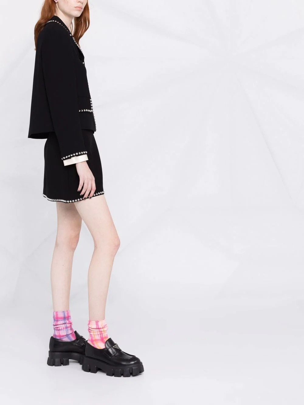 studded-trim skirt - 6
