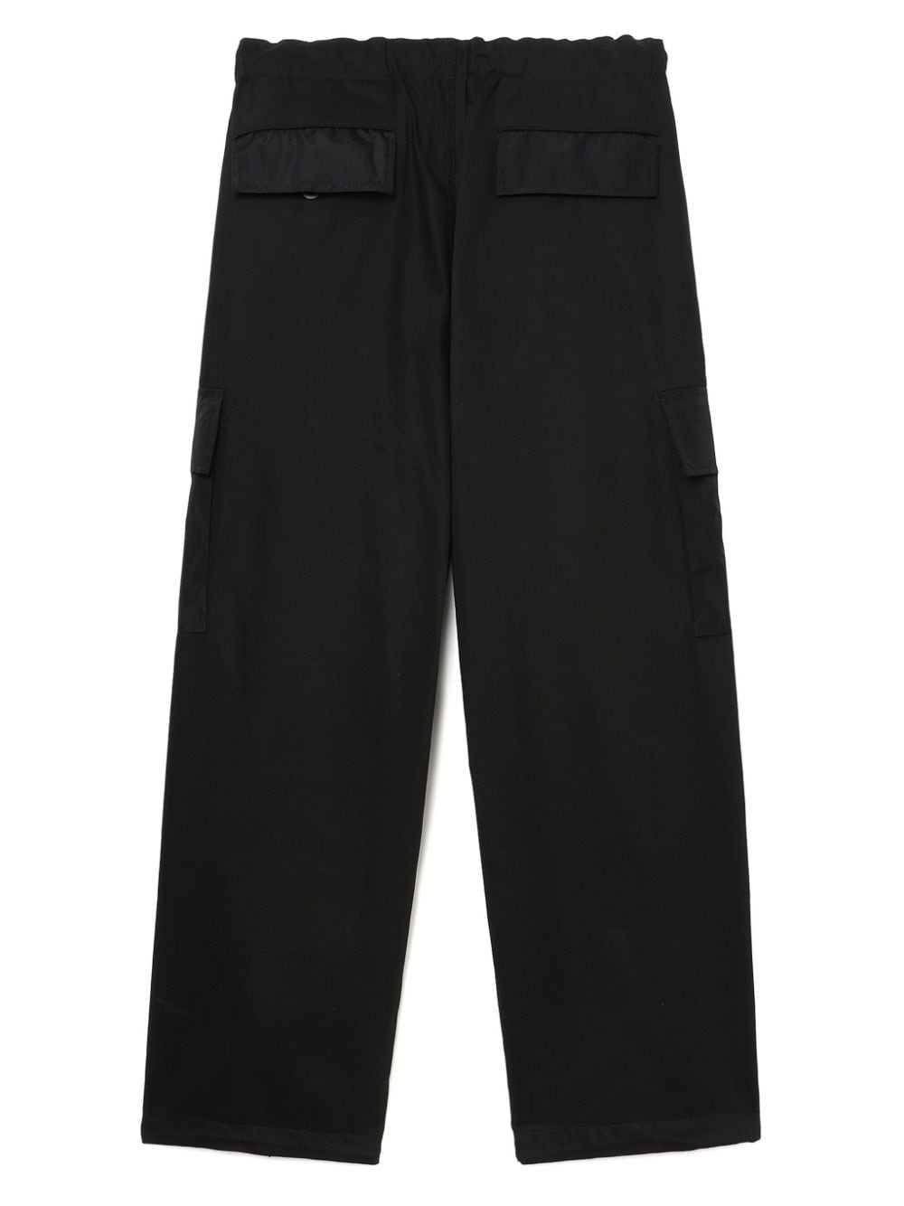 wide-leg cotton cargo trousers - 6