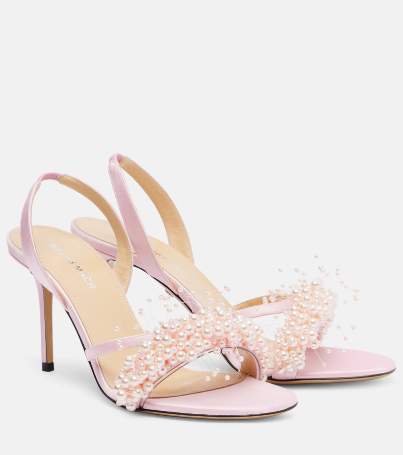 Floating Pearl 85 satin sandals 1