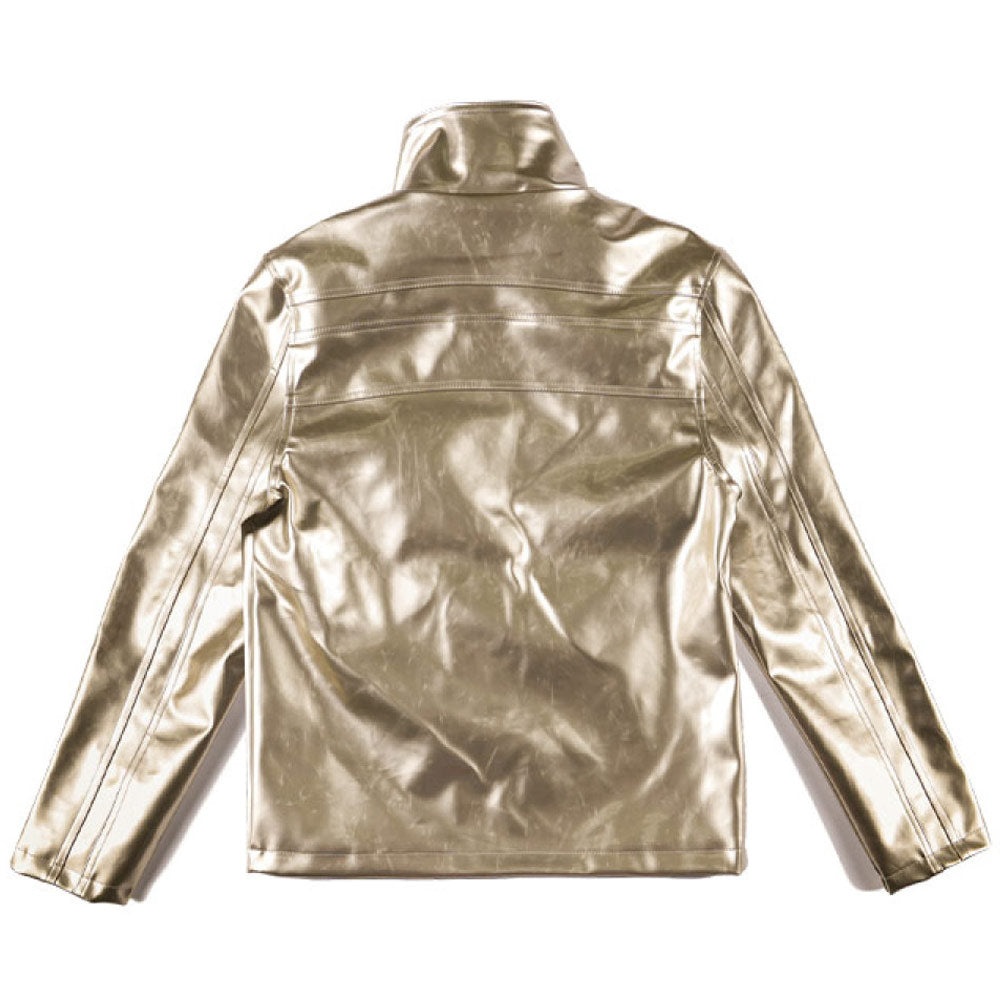 Woven Fitted Biker Jacket 'Gold' - 2