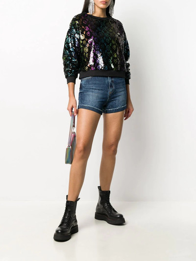 PHILIPP PLEIN stonewashed hot pants outlook