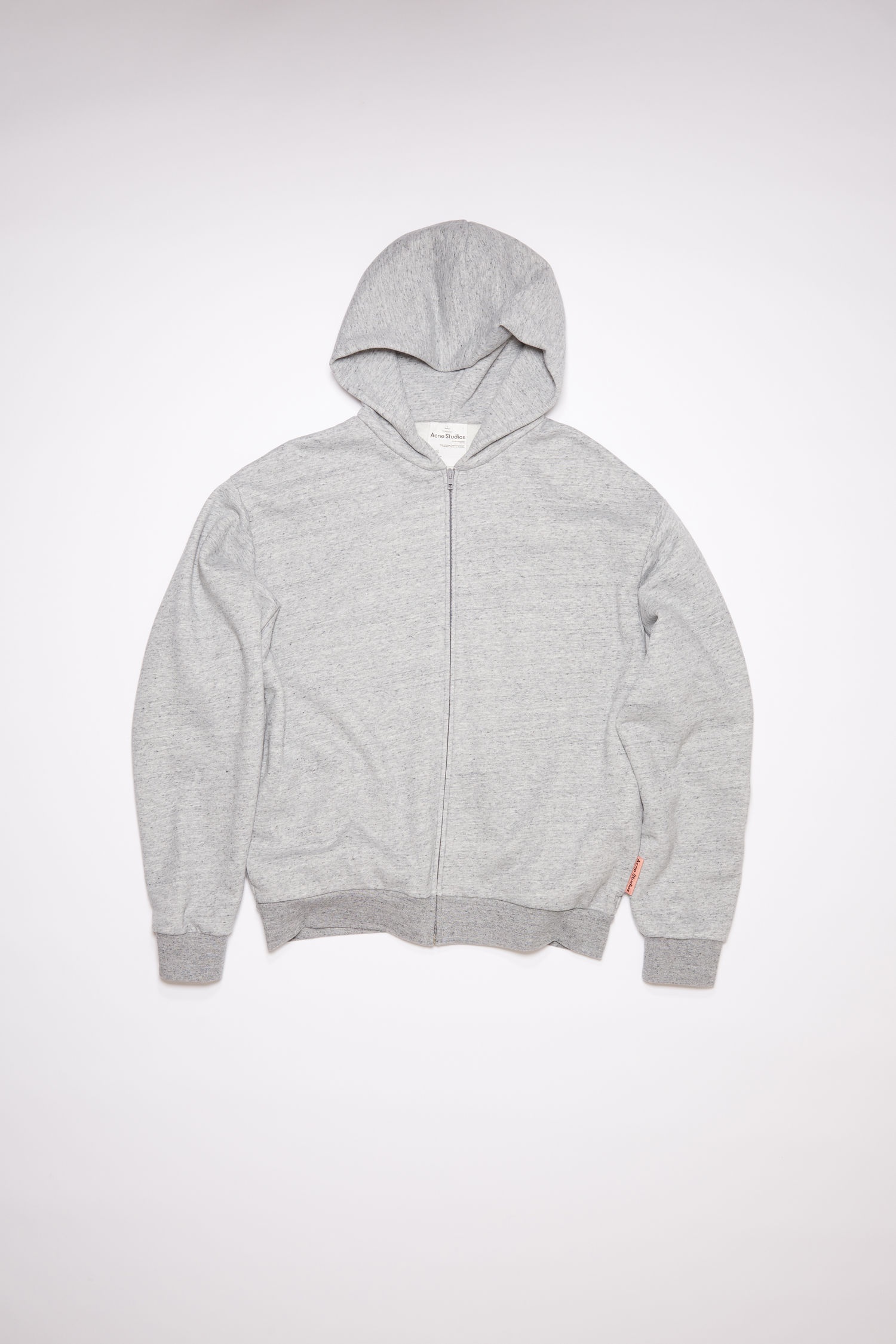 Hooded sweatshirt - Marble grey melange - 4