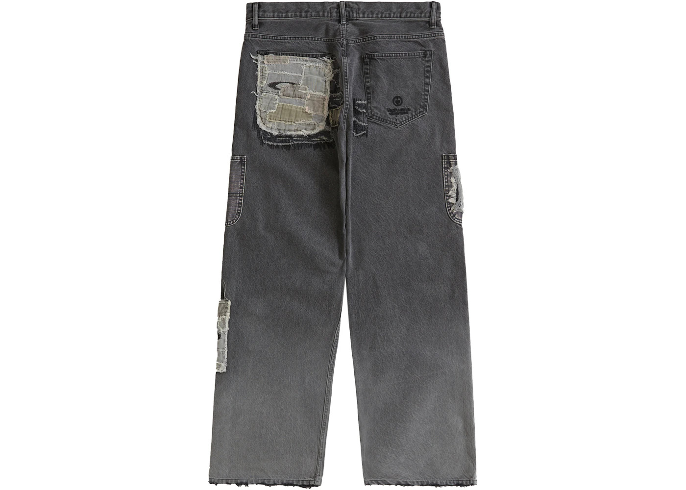 Supreme Blackmeans Mended Loose Fit Jean Washed Black - 2