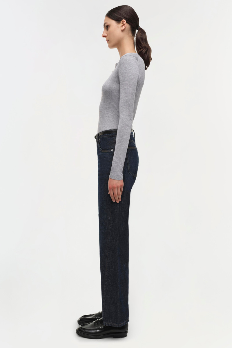 SIMKHAI Sawyer tapered-leg high-rise jeans outlook