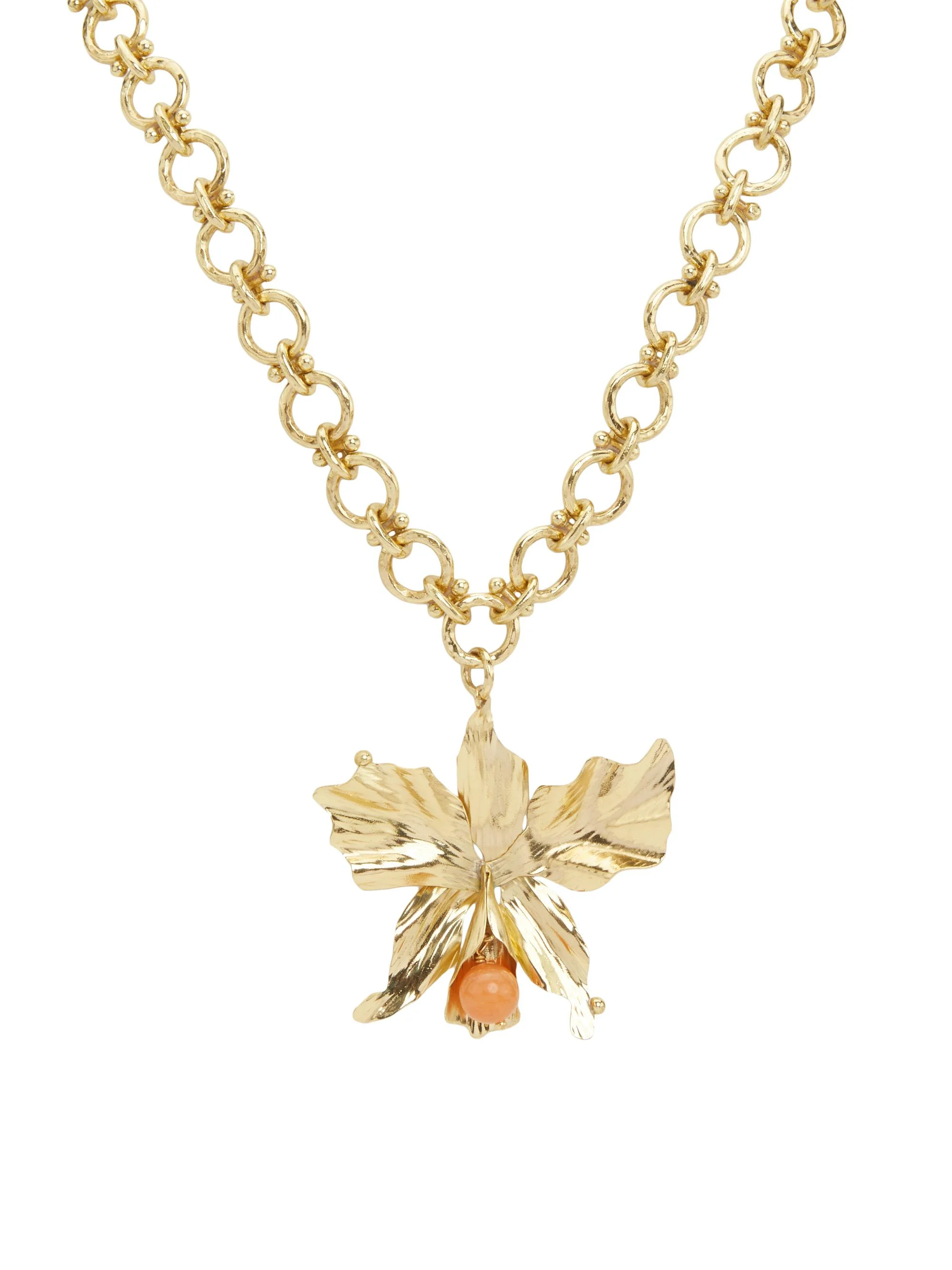 Women's Lulu Pink Aventurine Flower Necklace - Pink Aventurine - 1