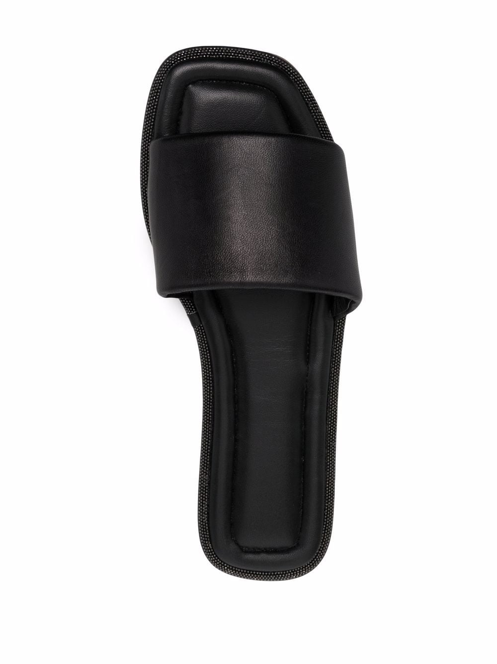 monili-embellished leather slides - 4