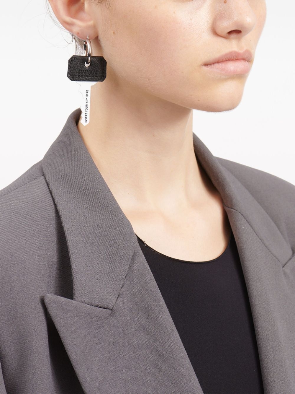 Numeric Signature Key drop earrings - 4